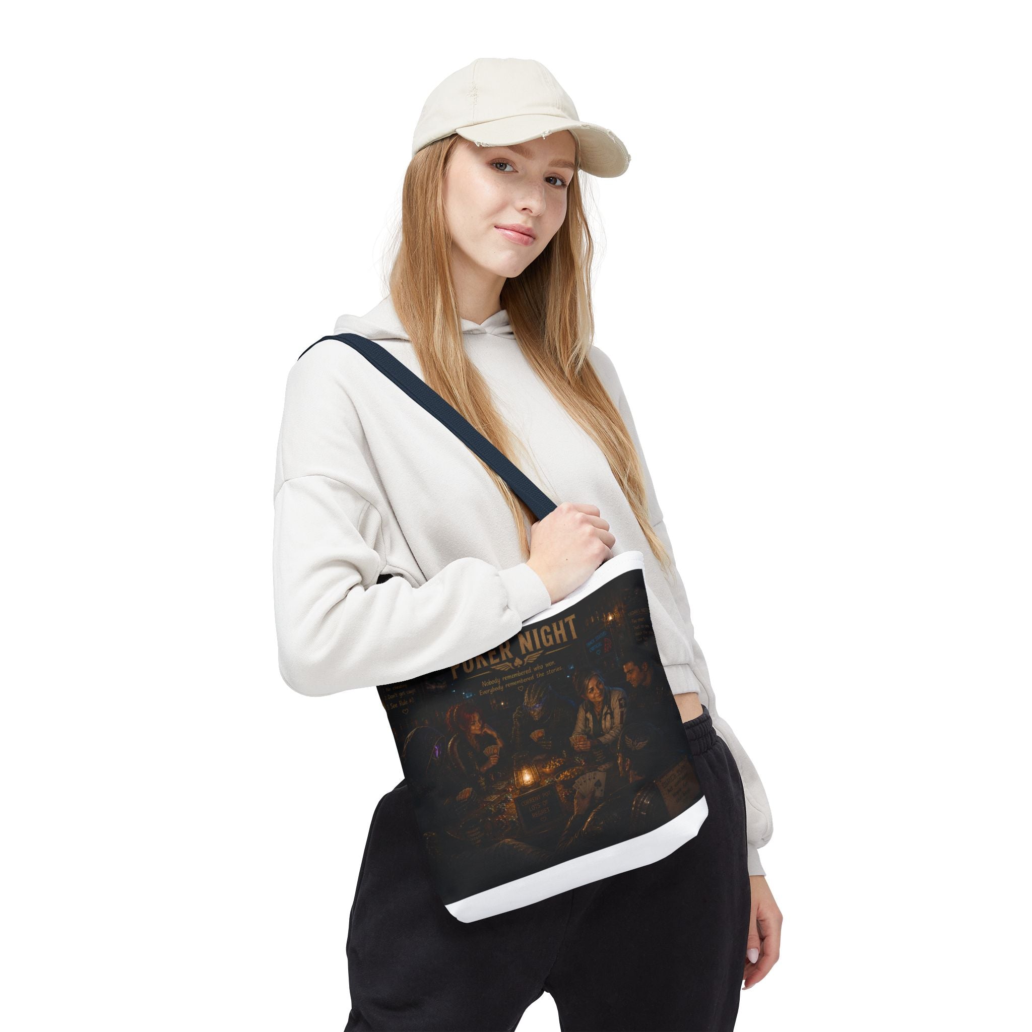 Poker Night Tote Bag — Vintage Casino Game Night Canvas Tote
