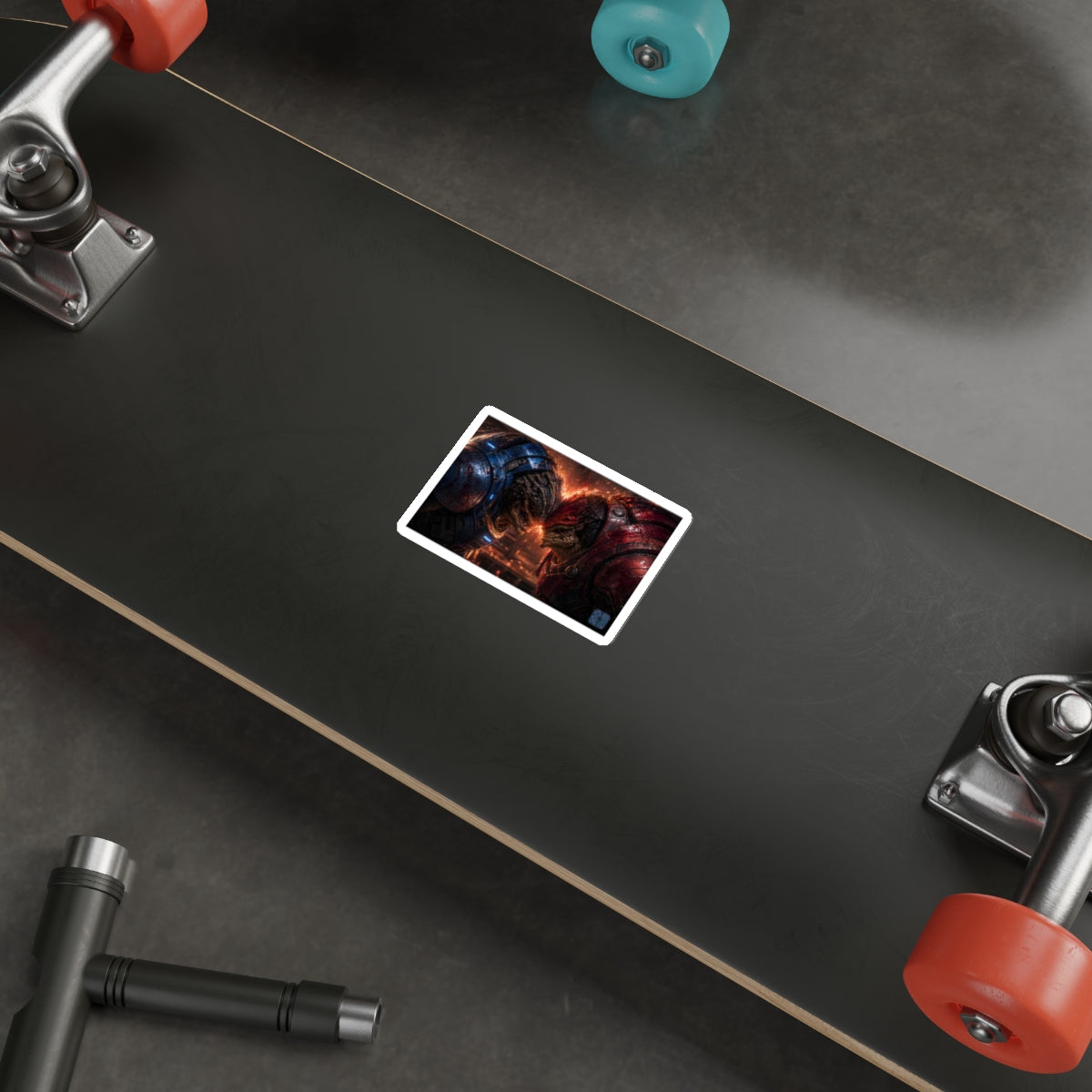 Clash of the Titans — Krogan Warriors Fan Art Die-Cut Sticker | Mass Effect Decal