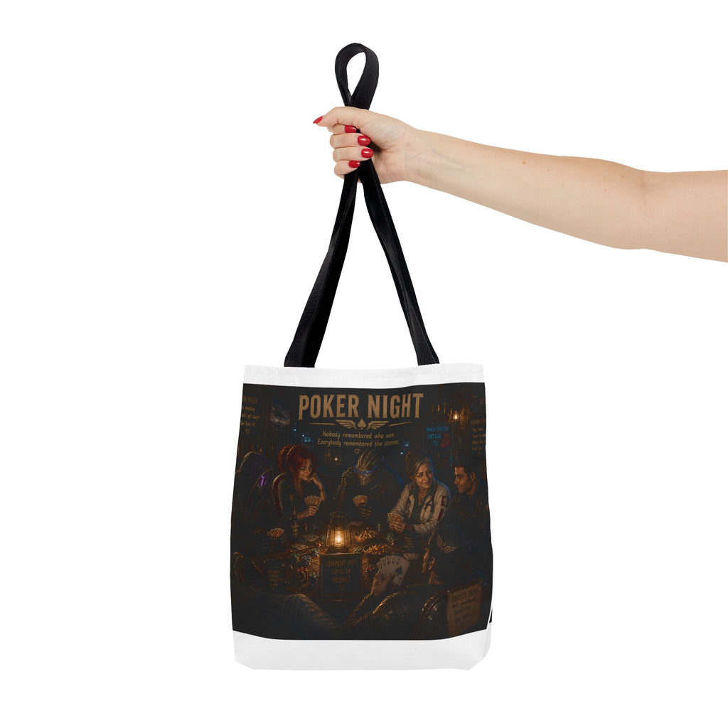 Poker Night Tote Bag — Vintage Casino Game Night Canvas Tote