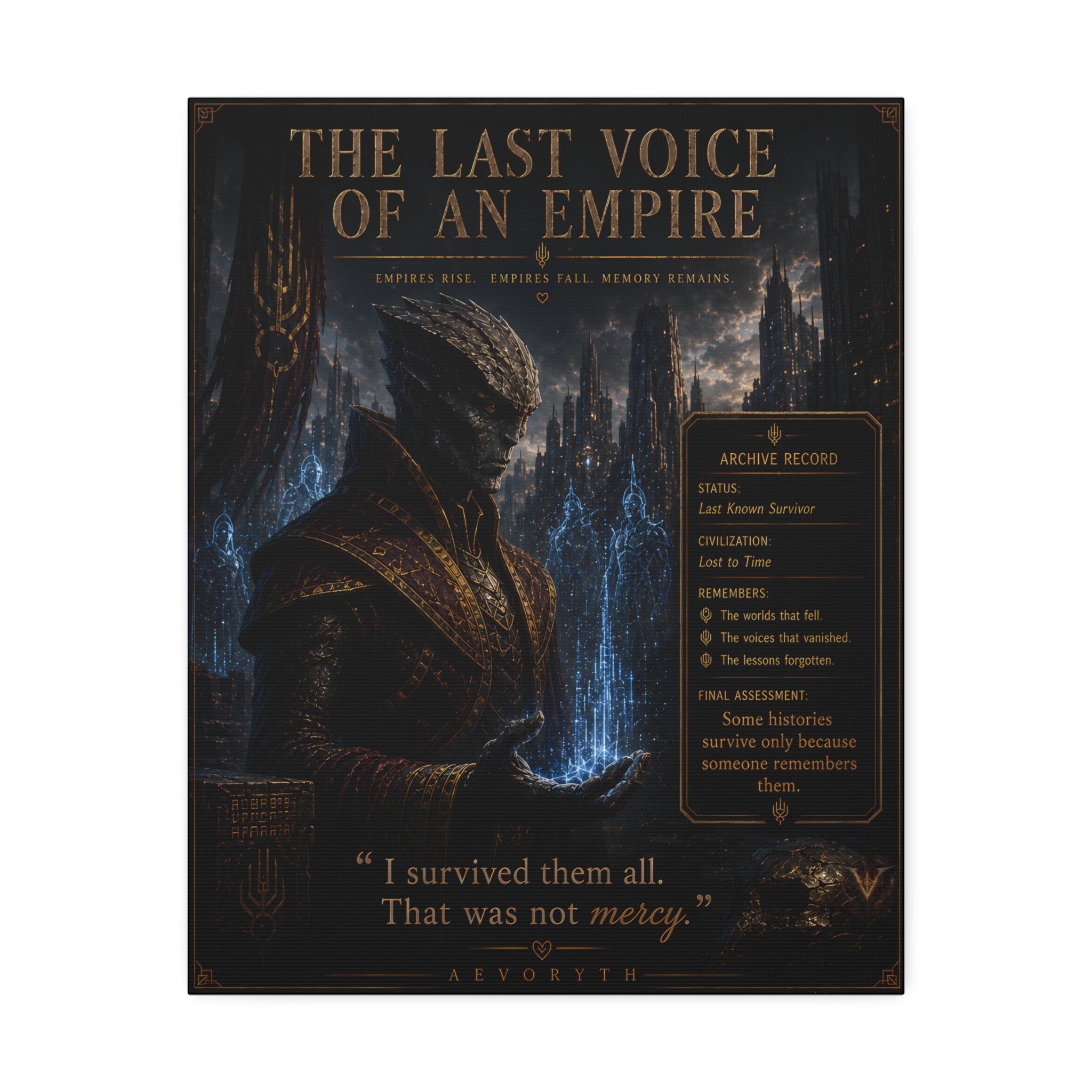 The Last Voice of an Empire — Canvas Wall Art
