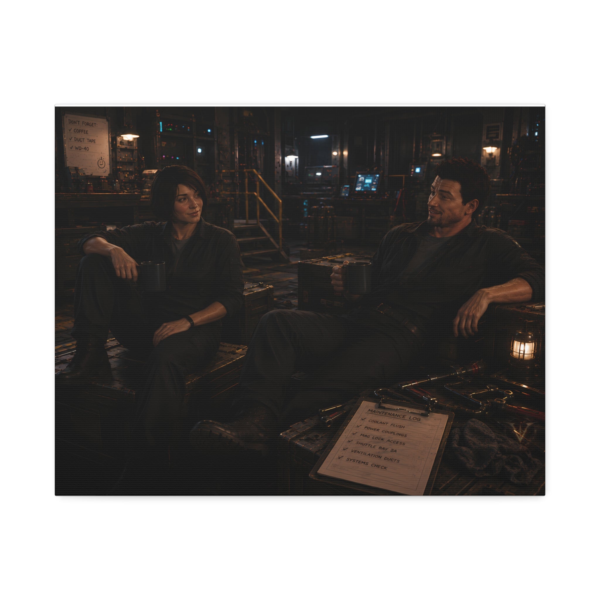 Good Friends, Bad Coffee — Canvas Wall Art