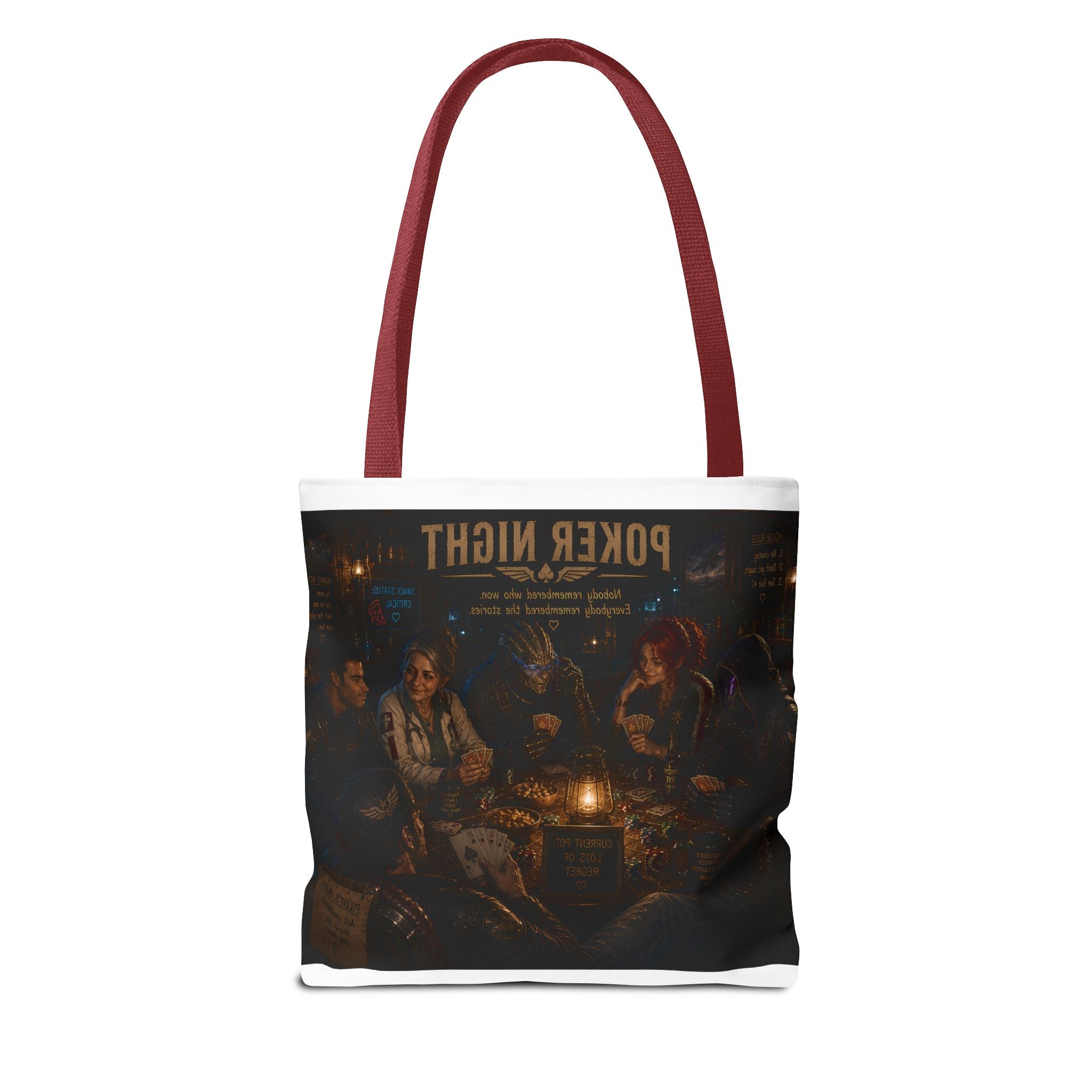 Poker Night Tote Bag — Vintage Casino Game Night Canvas Tote