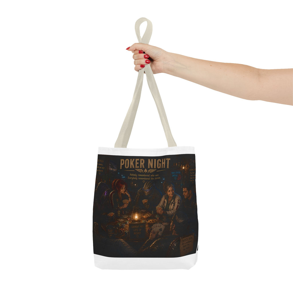 Poker Night Tote Bag — Vintage Casino Game Night Canvas Tote