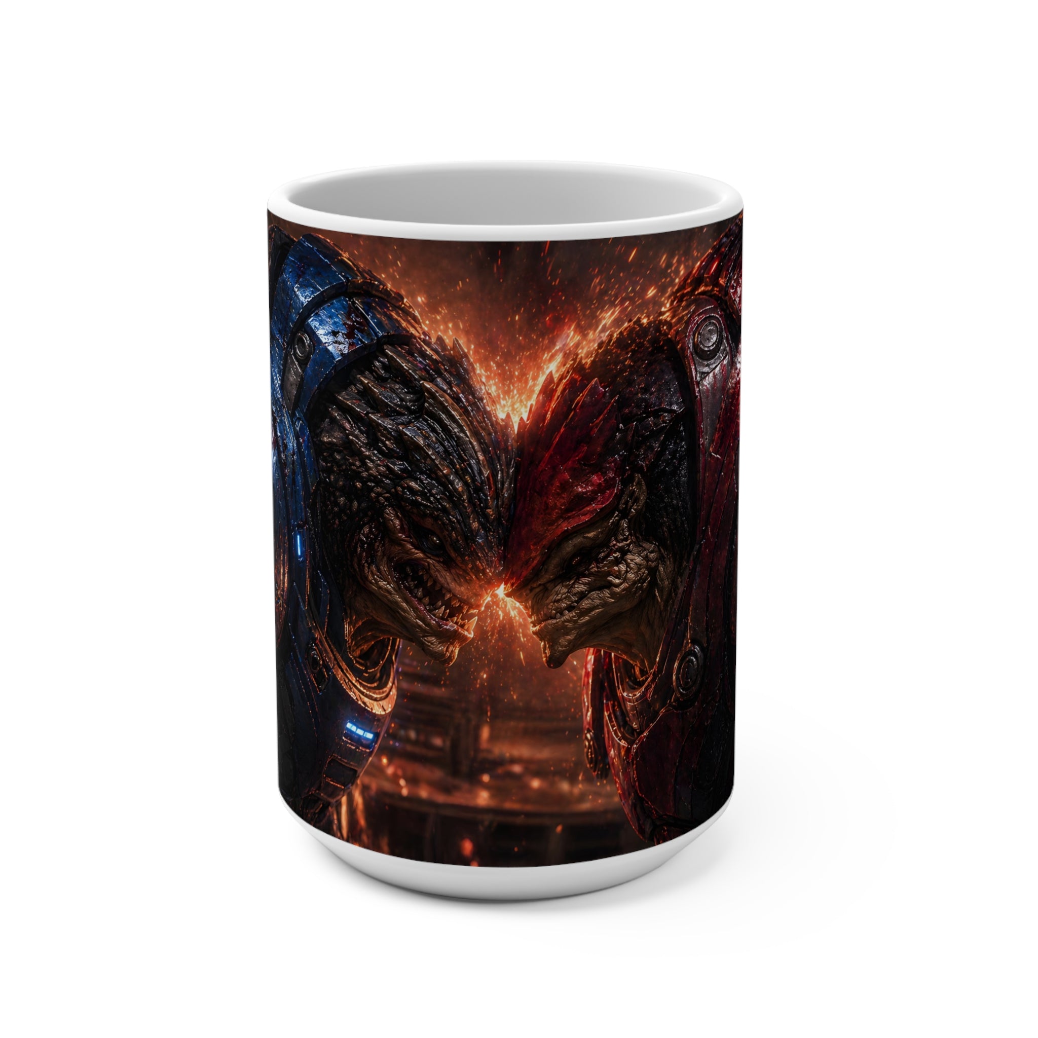 Clash of the Titans — Krogan Warriors Fan Art 15oz Ceramic Mug | Mass Effect