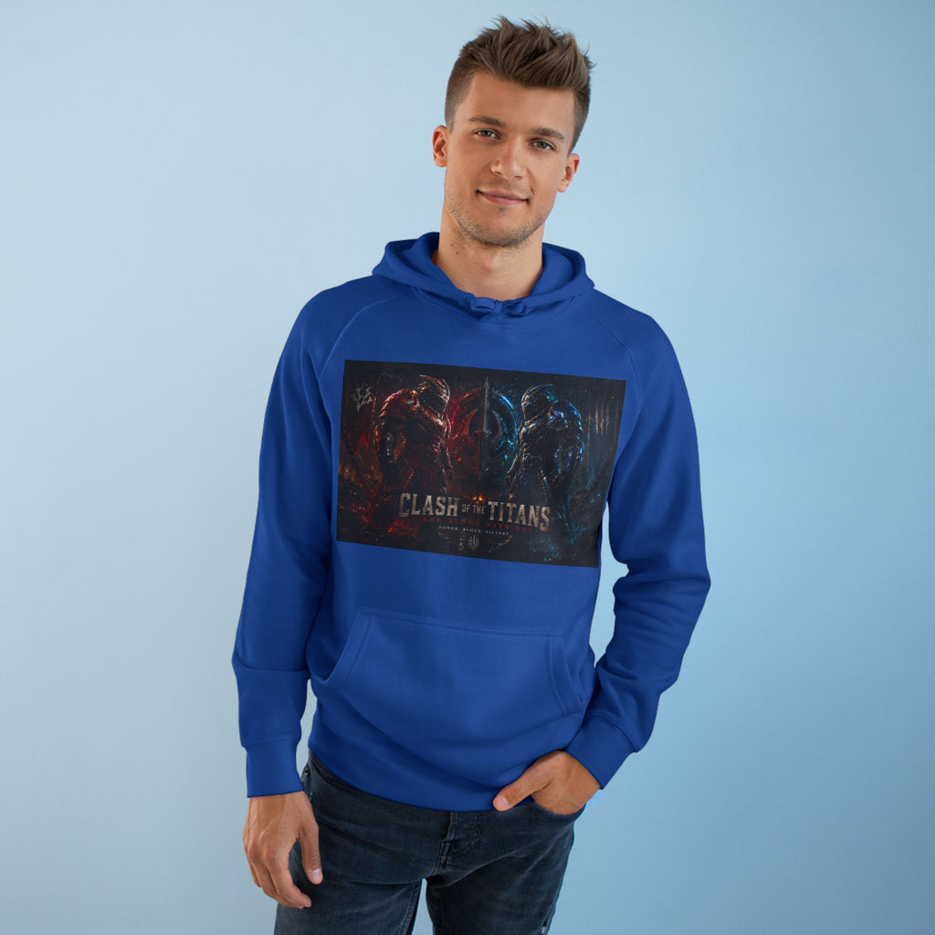 Clash of Titans Hoodie — Dual Dragon Battle Graphic Pullover