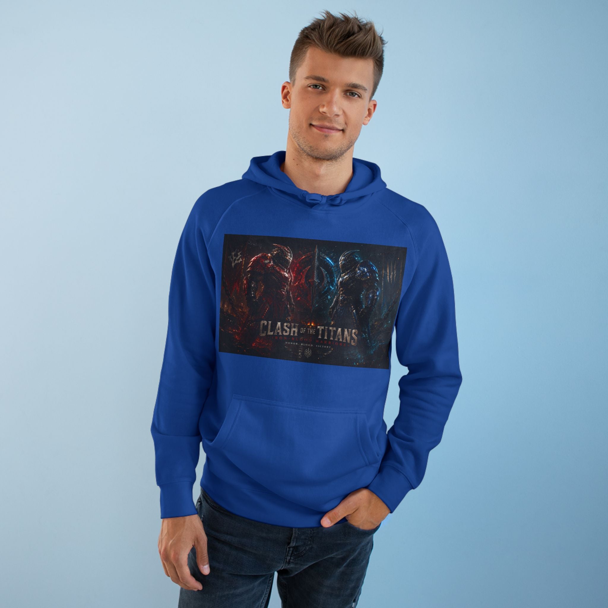 Clash of Titans Hoodie — Dual Dragon Battle Graphic Pullover