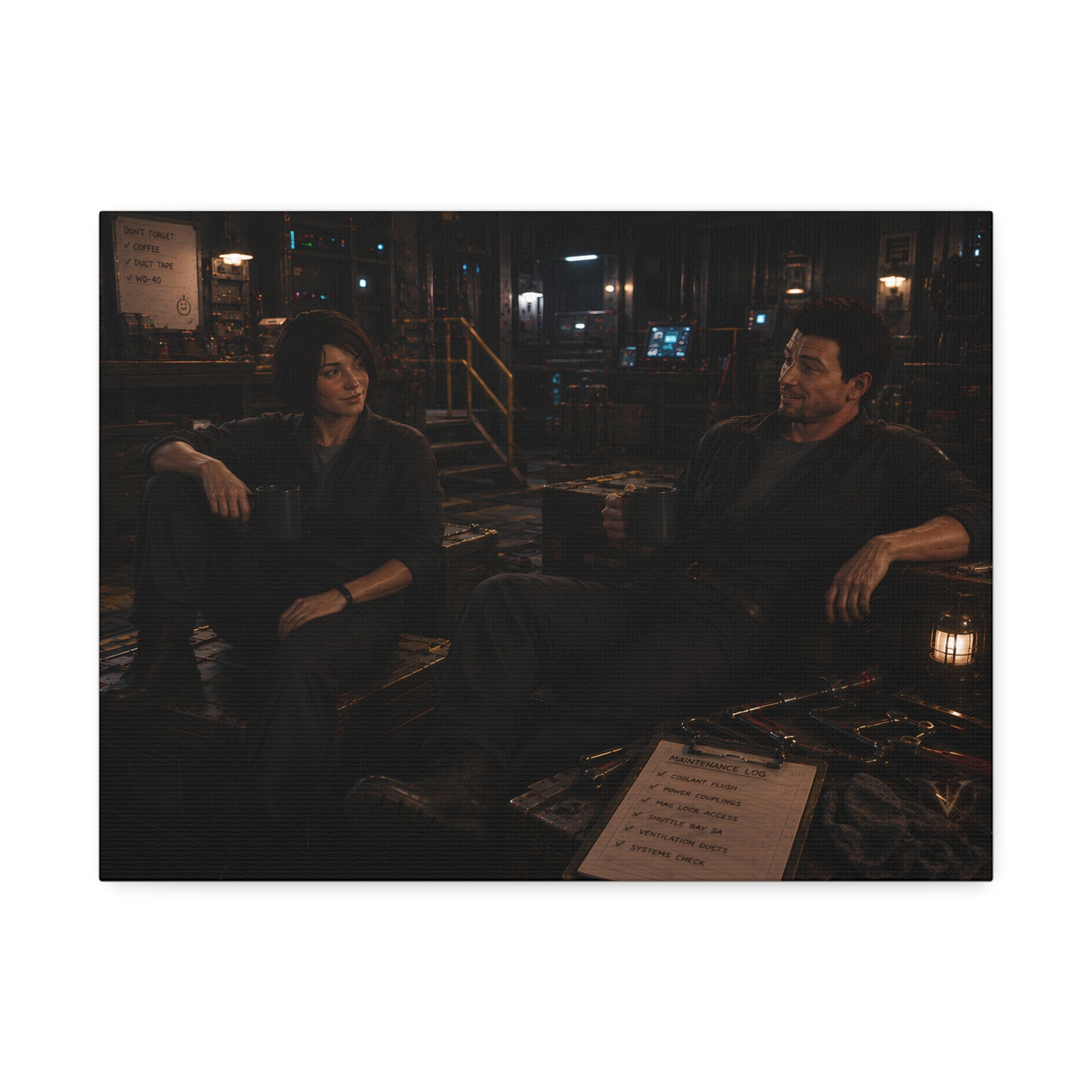 Good Friends, Bad Coffee — Canvas Wall Art