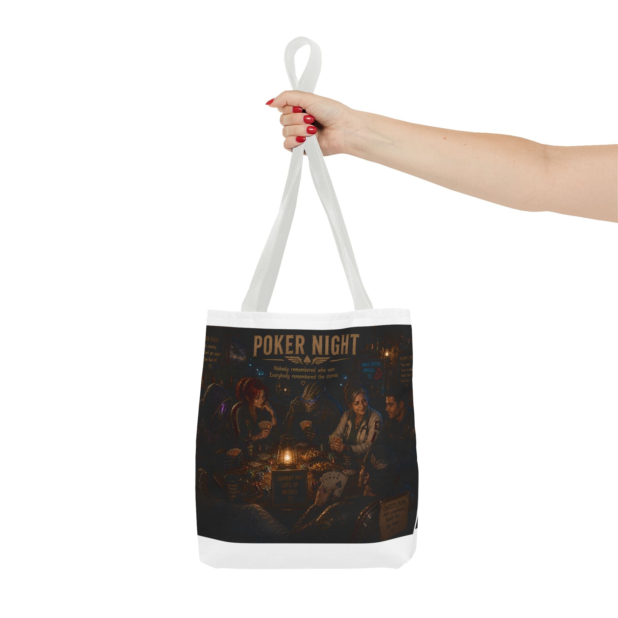 Poker Night Tote Bag — Vintage Casino Game Night Canvas Tote