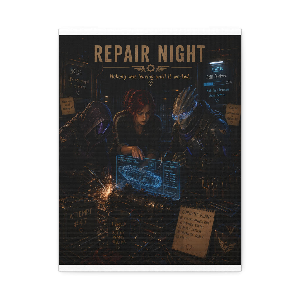 Repair Night — Canvas Wall Art