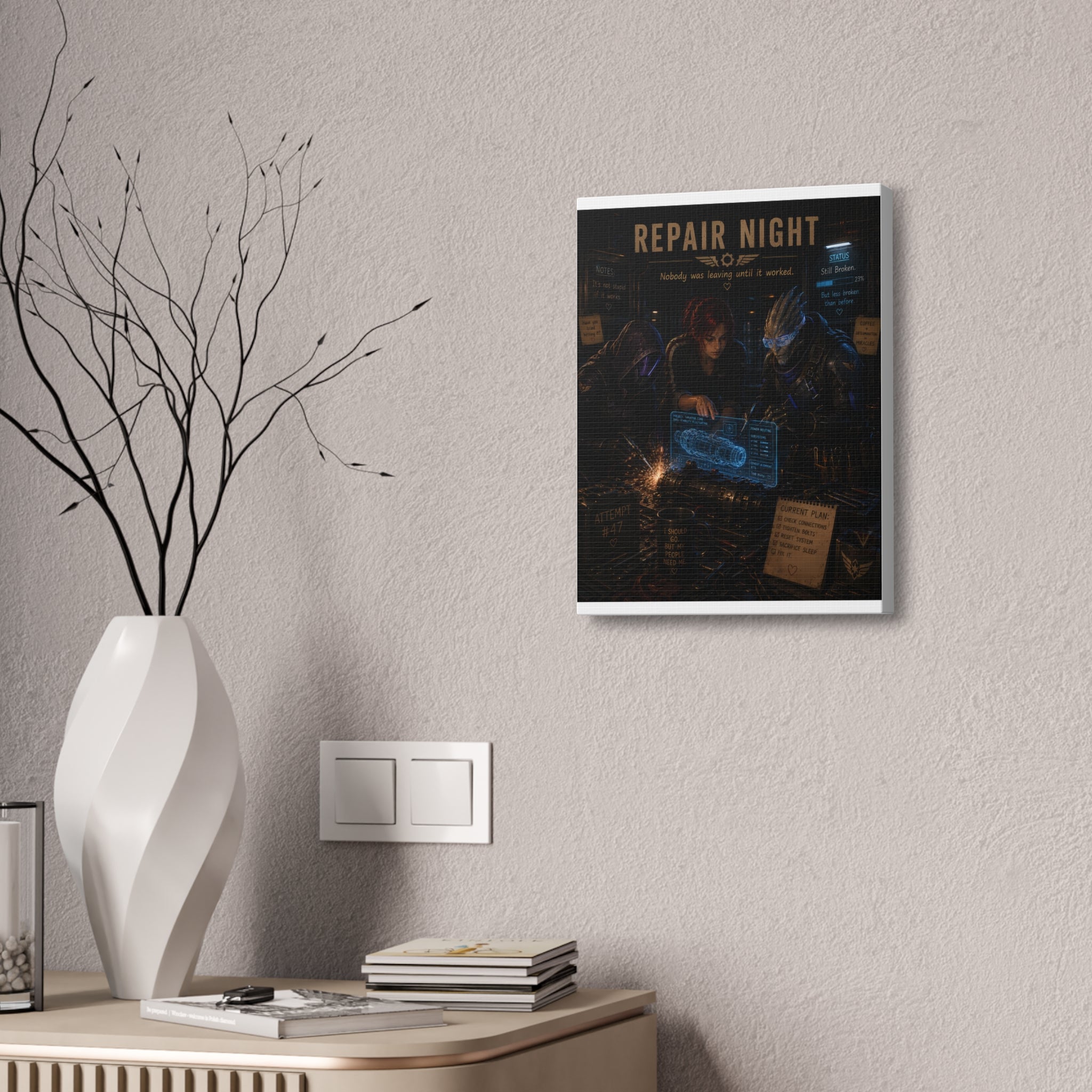 Repair Night — Canvas Wall Art