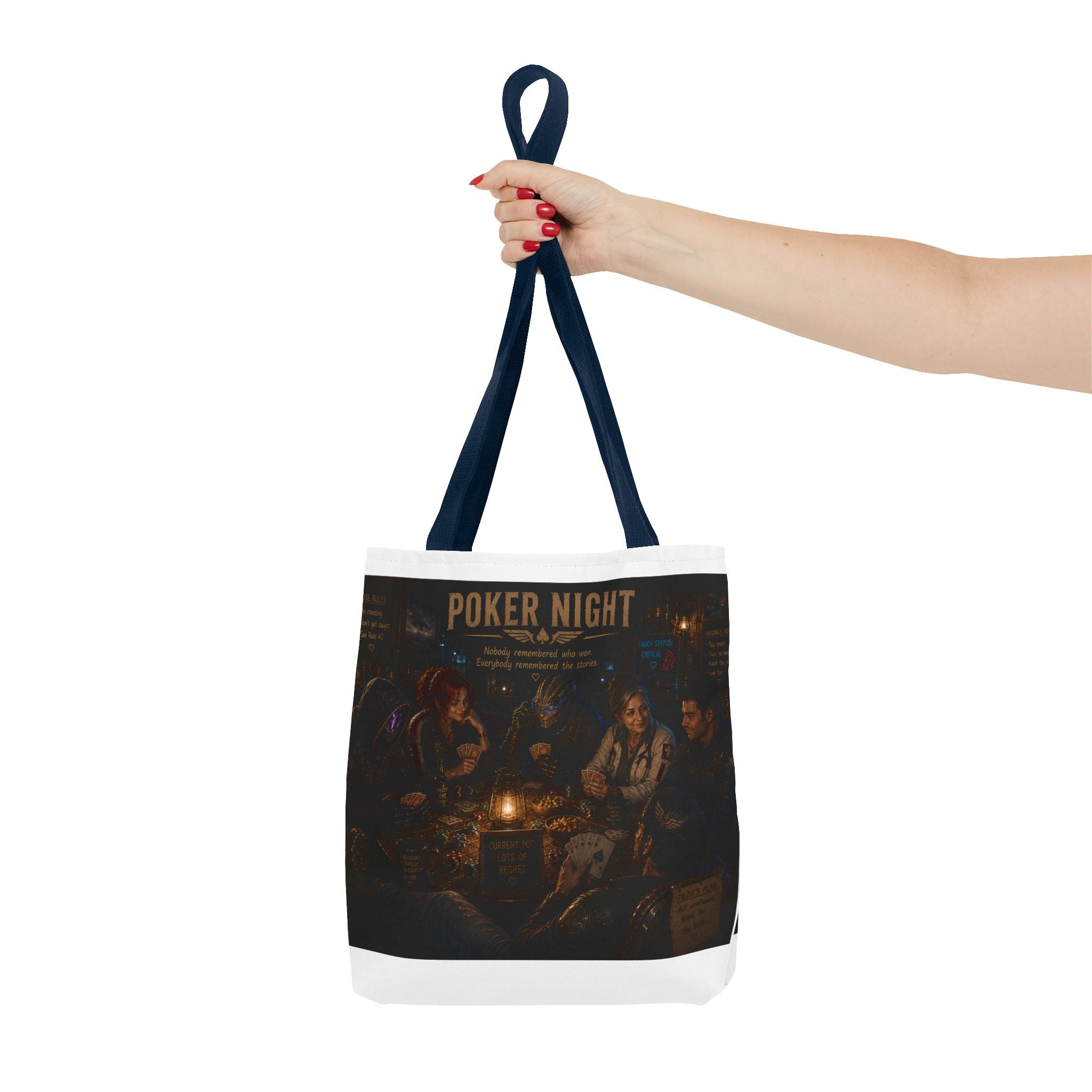 Poker Night Tote Bag — Vintage Casino Game Night Canvas Tote