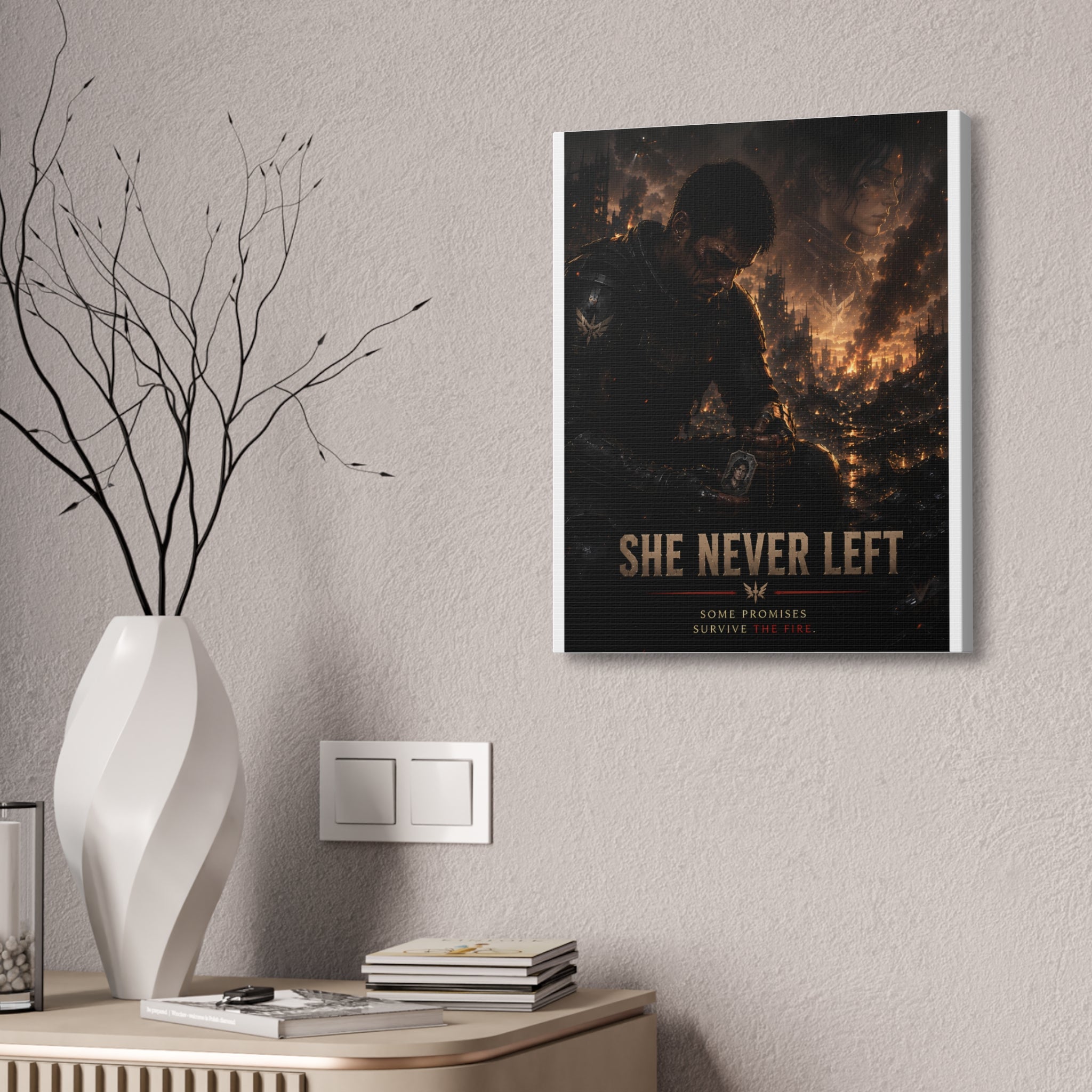 She Never Left — Canvas Wall Art