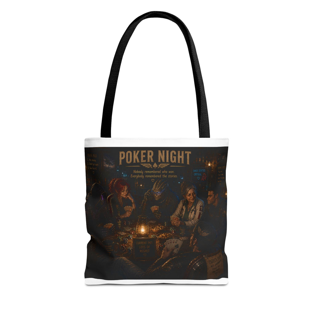 Poker Night Tote Bag — Vintage Casino Game Night Canvas Tote