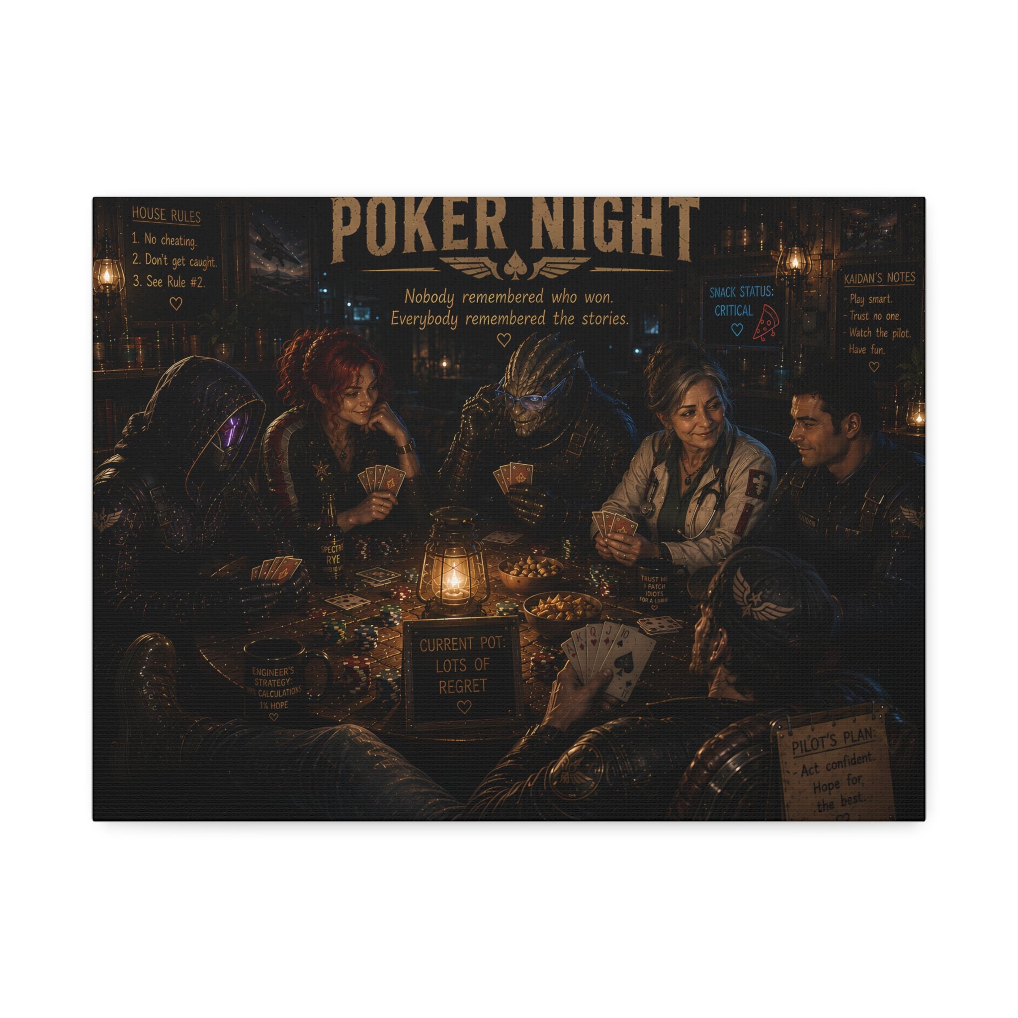 Poker Night — Canvas Wall Art