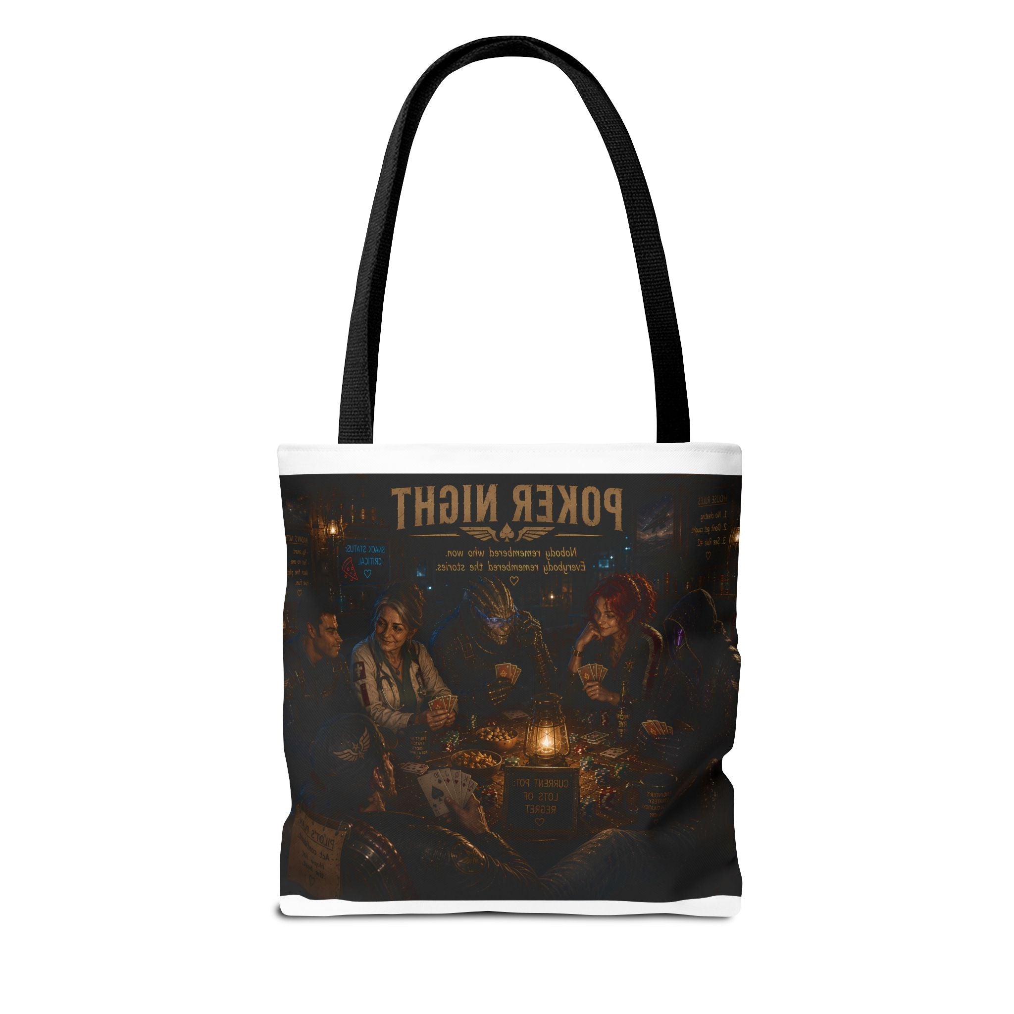 Poker Night Tote Bag — Vintage Casino Game Night Canvas Tote