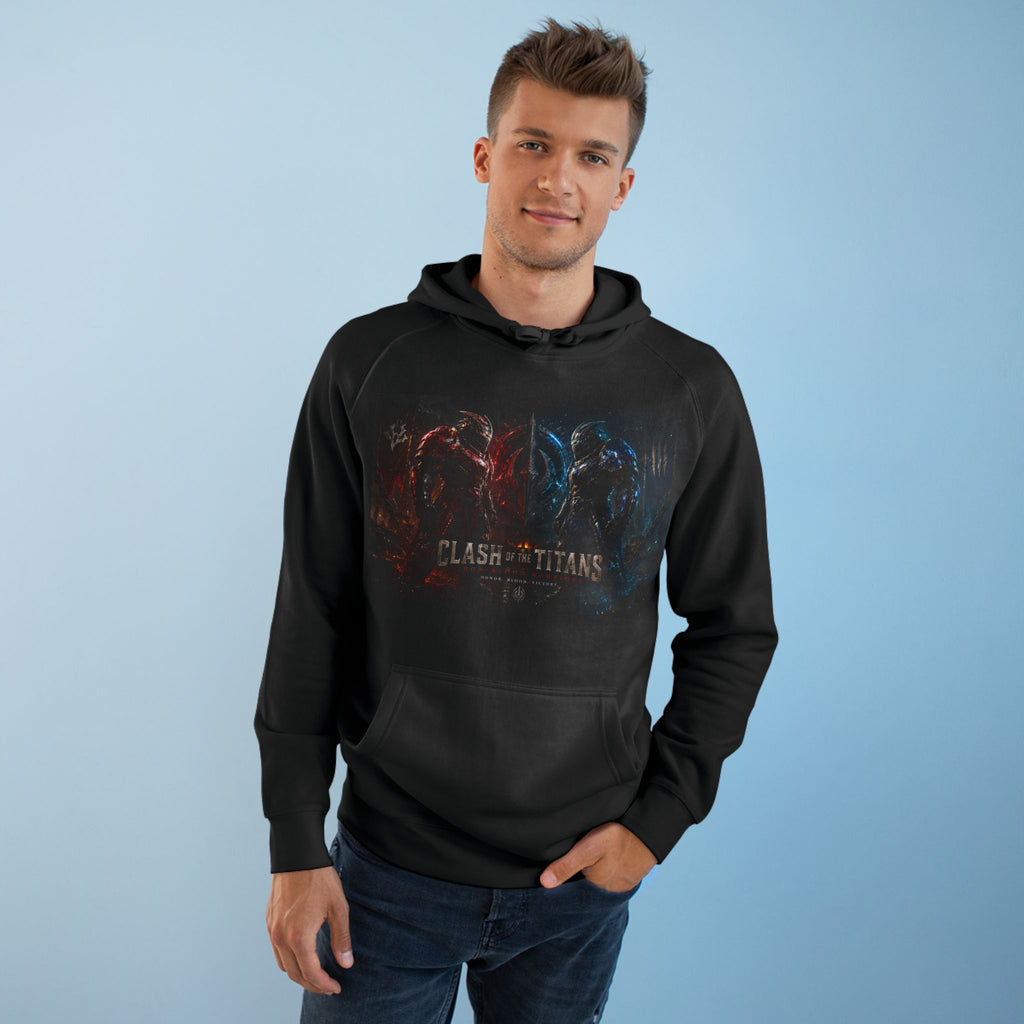 Clash of Titans Hoodie — Dual Dragon Battle Graphic Pullover