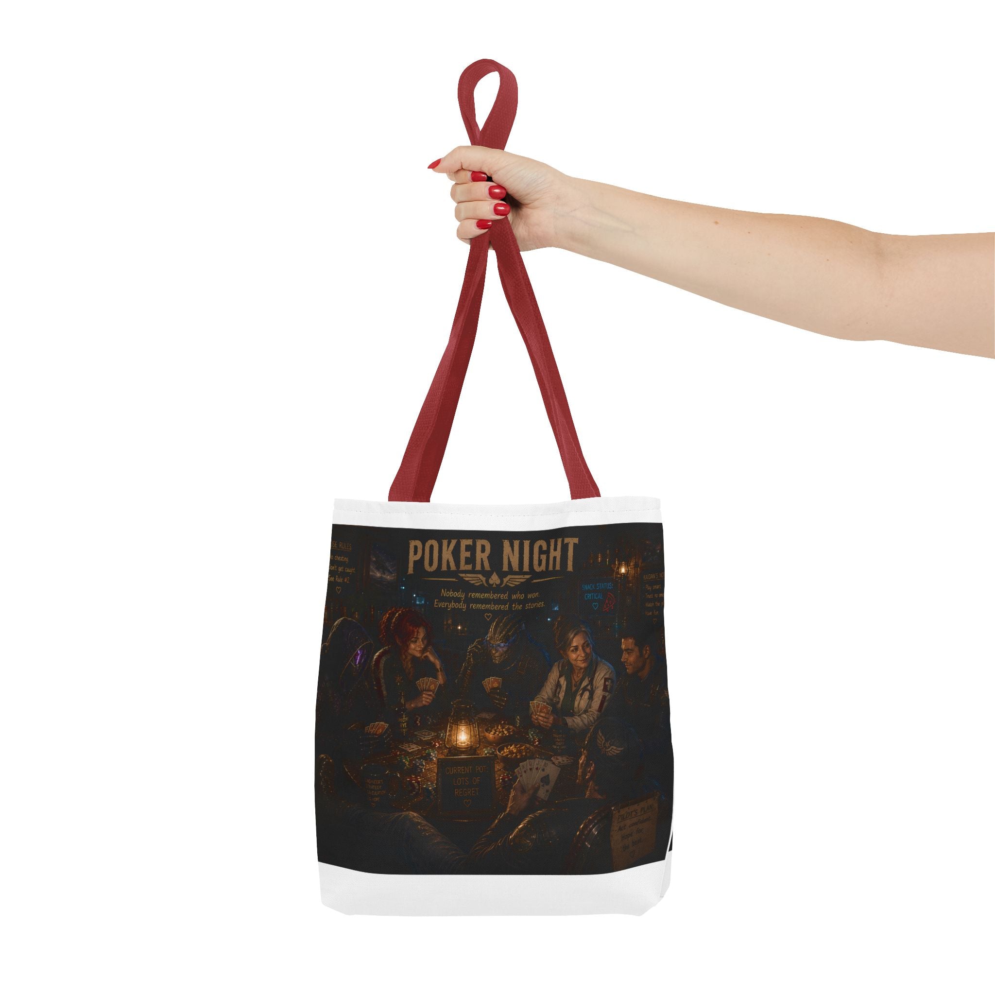 Poker Night Tote Bag — Vintage Casino Game Night Canvas Tote
