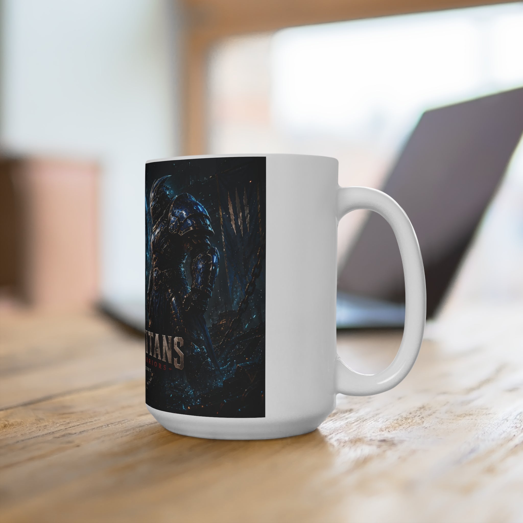 Clash of the Titans 15oz Ceramic Mug – Epic Warrior Battle Coffee Cup
