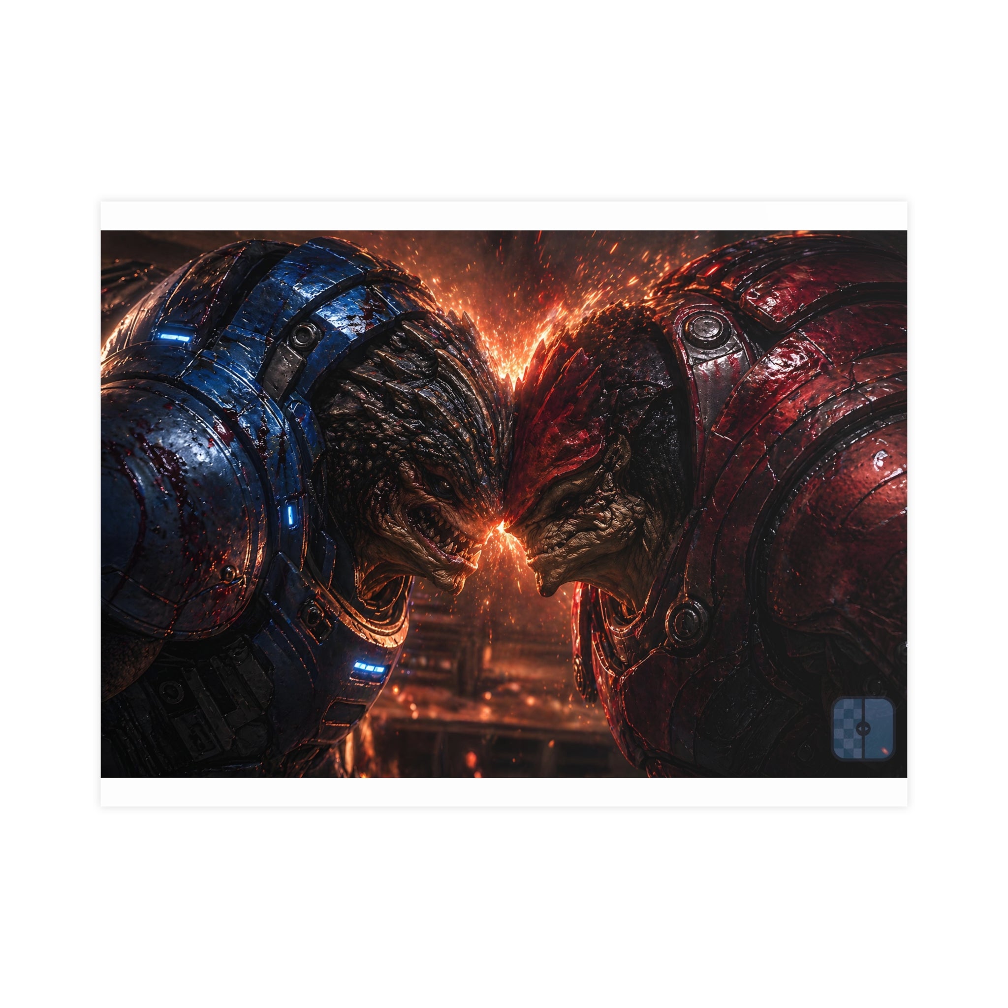 Clash of the Titans: Standoff — Krogan Warriors Fan Art Matte Poster | Mass Effect Wall Art