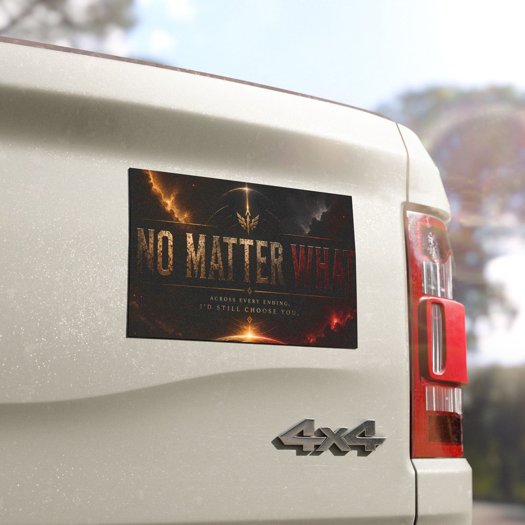 No Matter What Car Magnet — Motivational Bumper Sticker Magnet