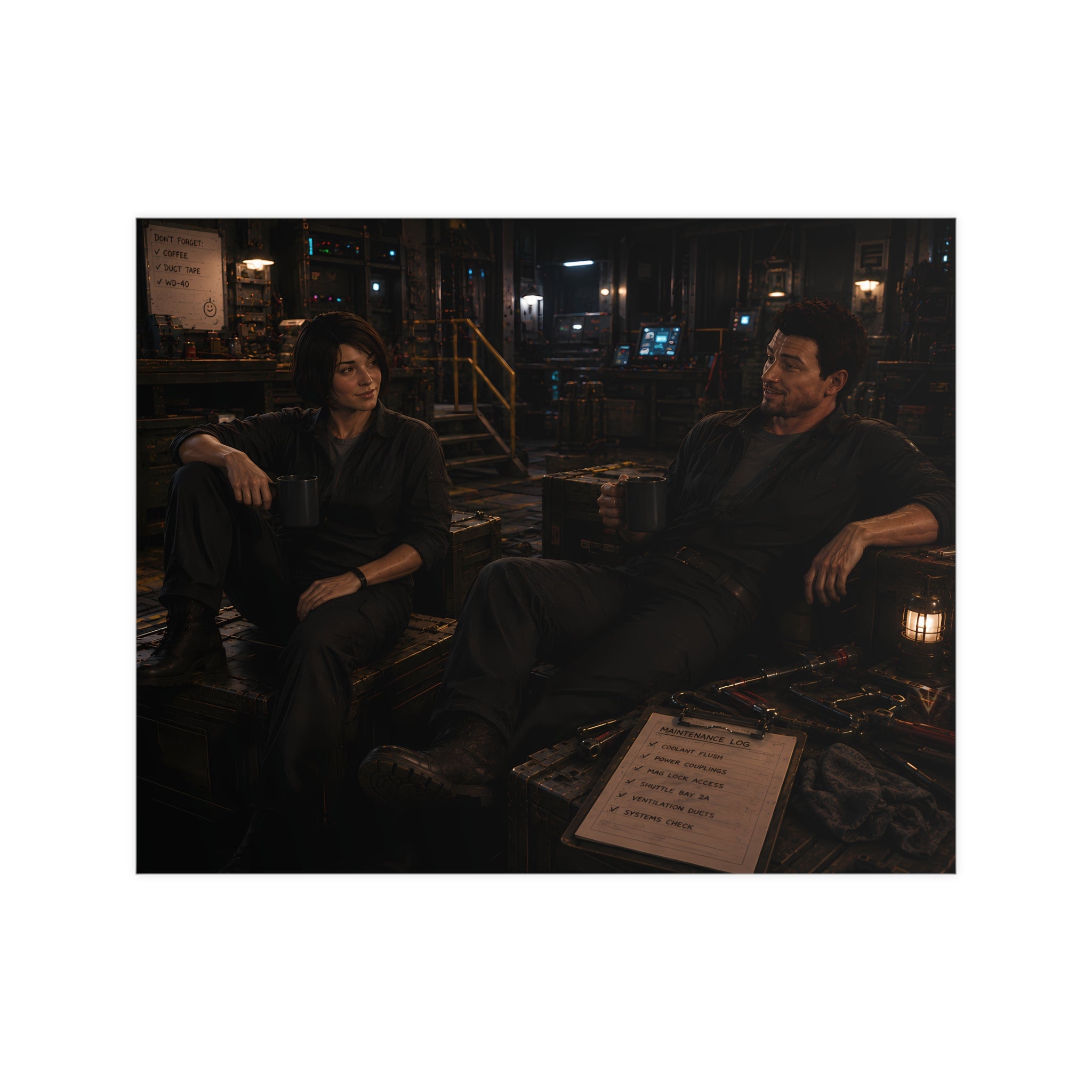 Good Friends, Bad Coffee — Matte Poster