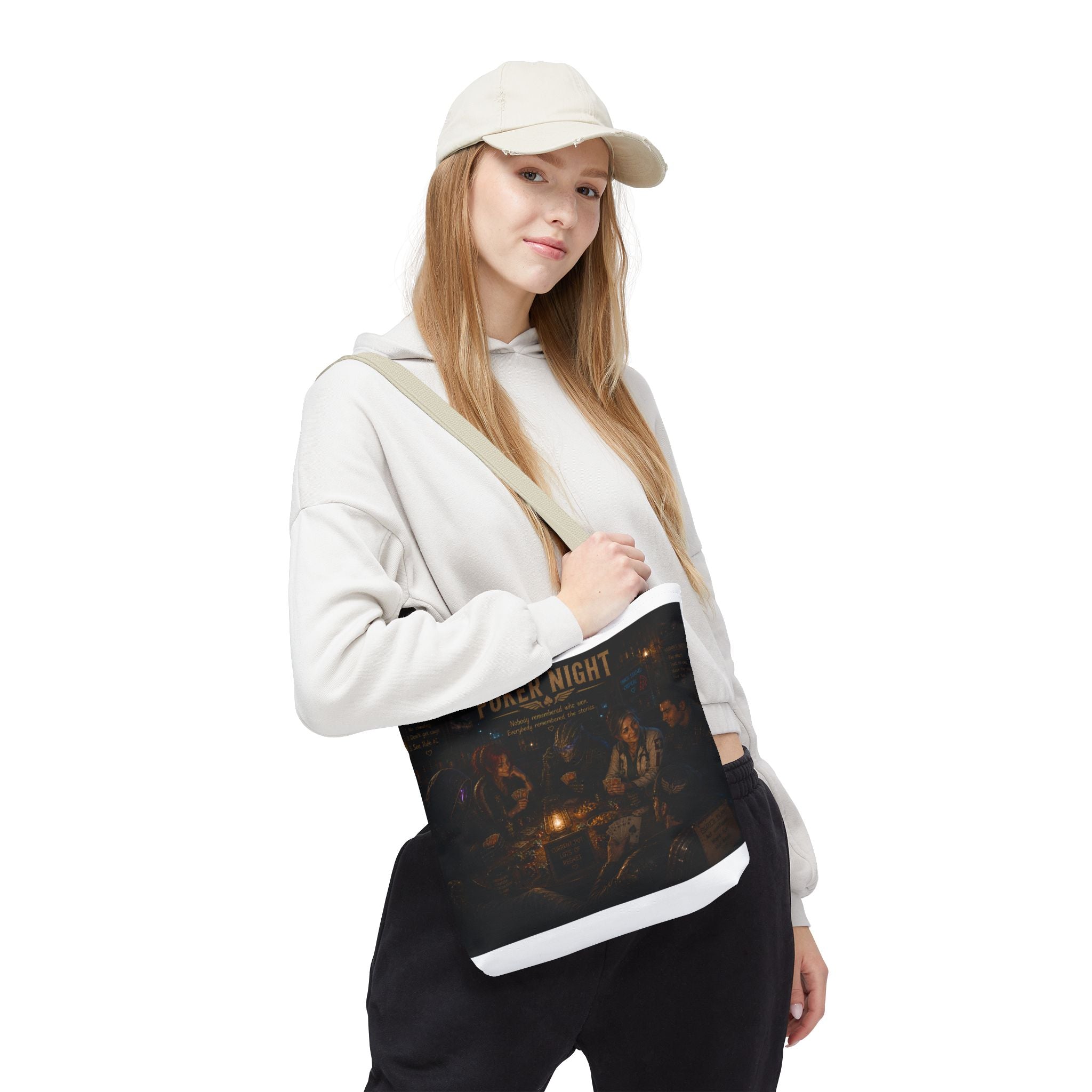 Poker Night Tote Bag — Vintage Casino Game Night Canvas Tote