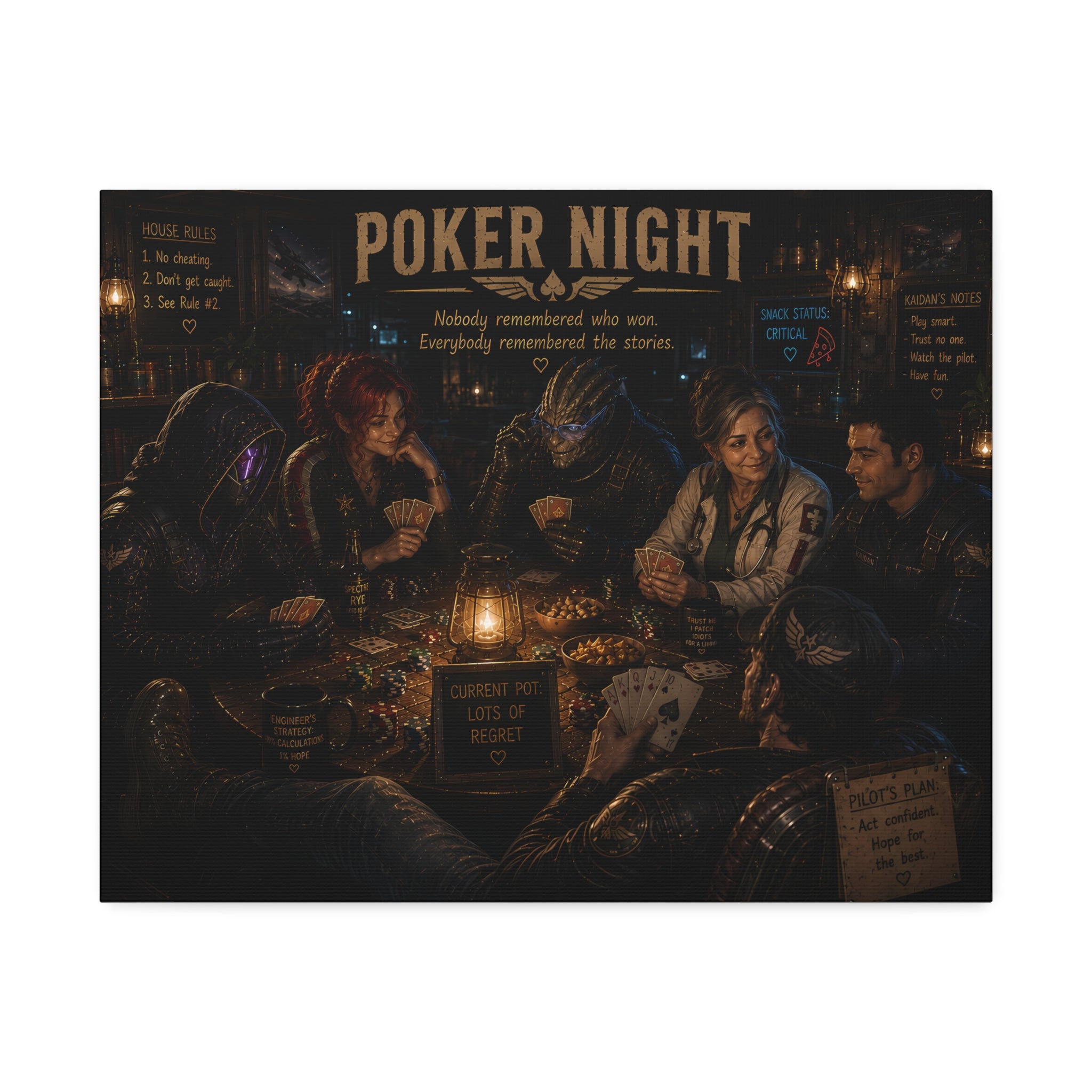 Poker Night — Canvas Wall Art
