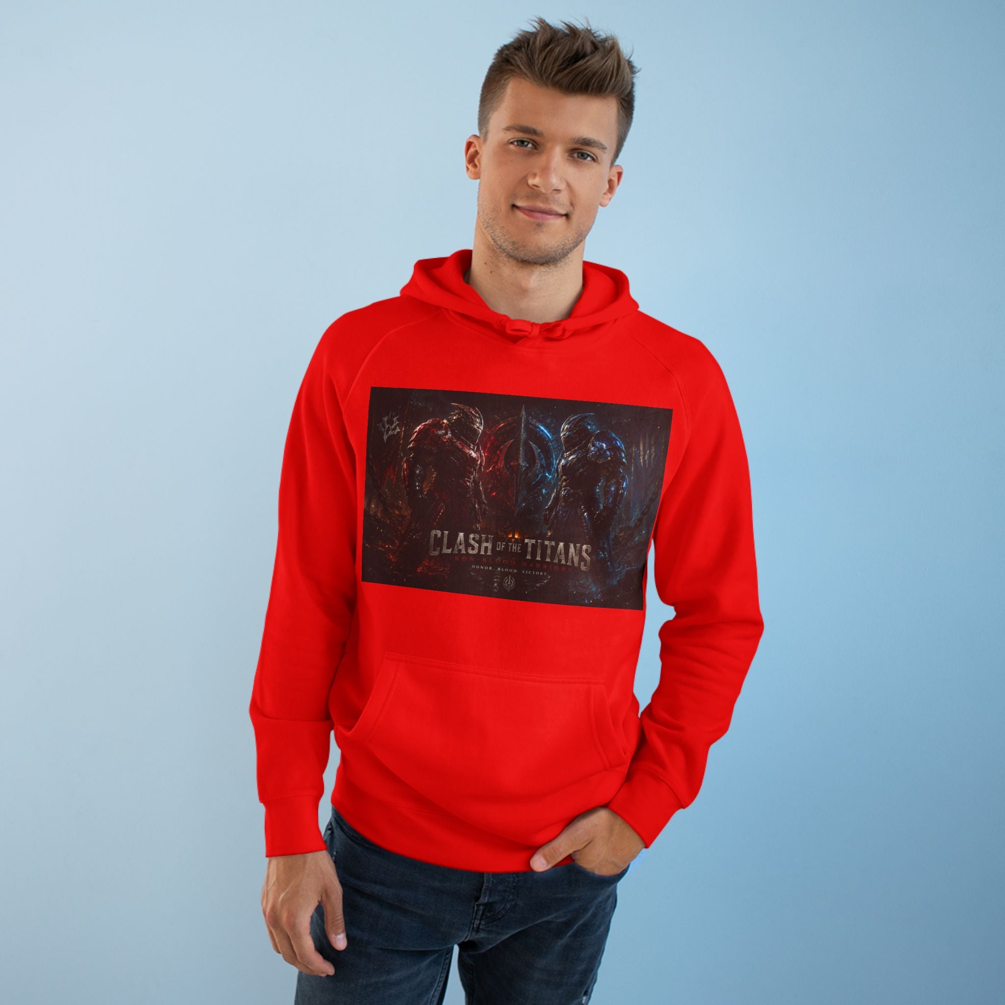 Clash of Titans Hoodie — Dual Dragon Battle Graphic Pullover