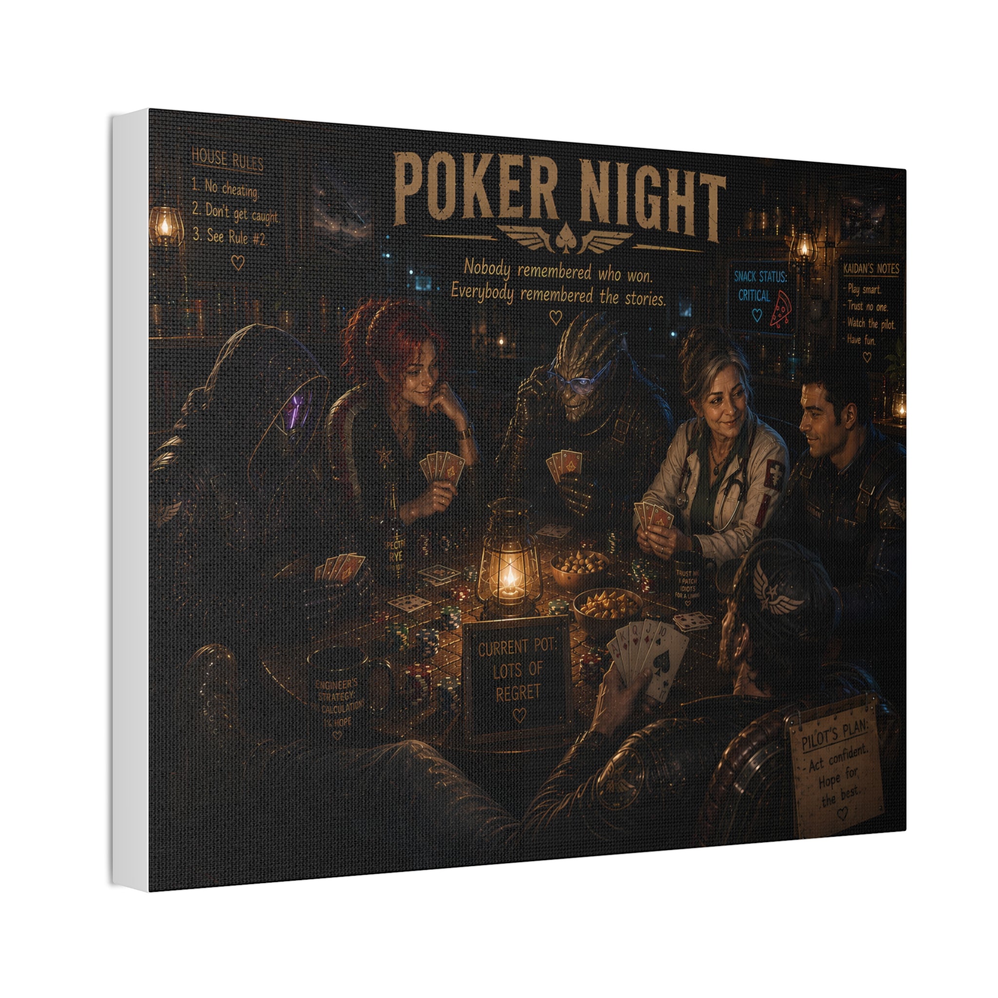 Poker Night — Canvas Wall Art