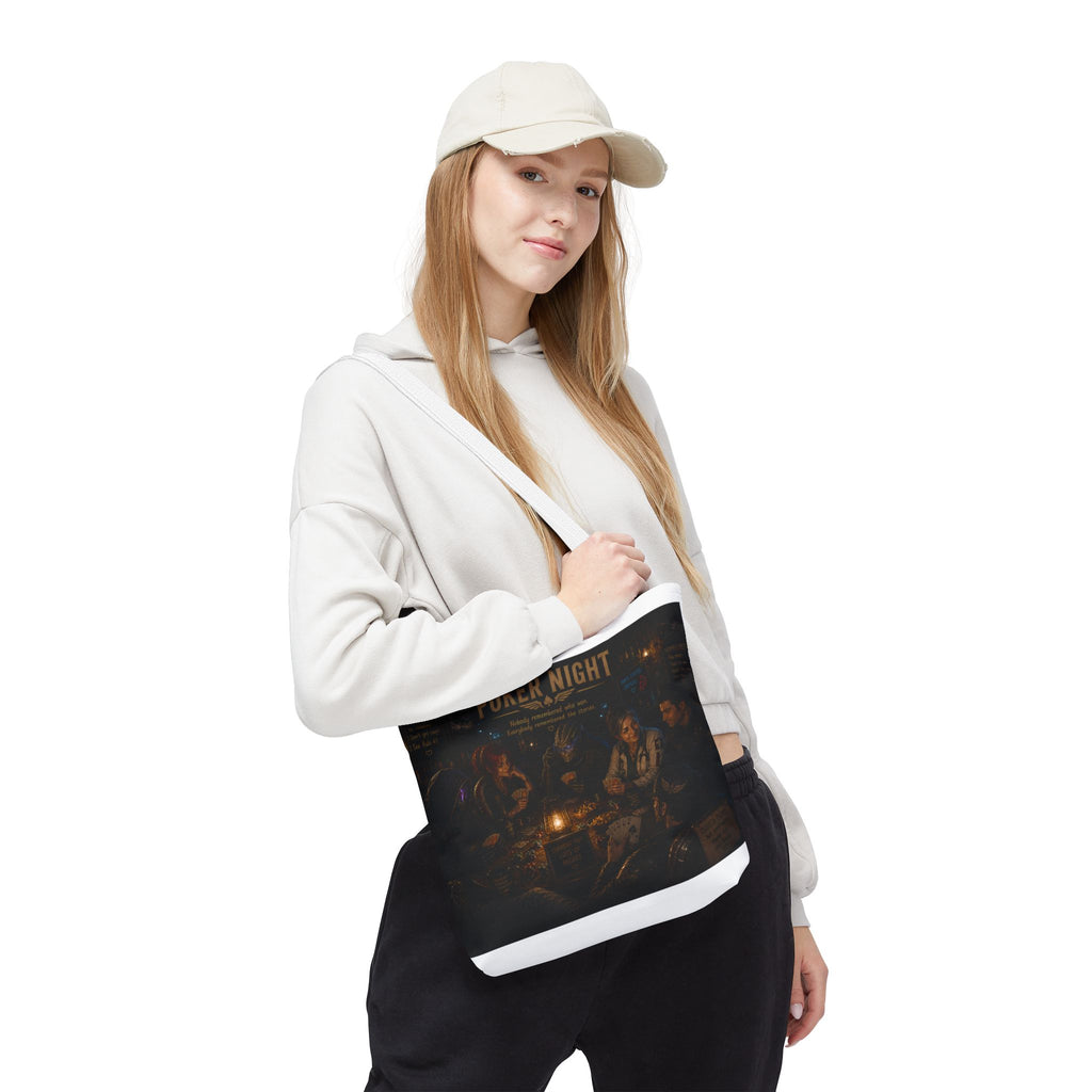 Poker Night Tote Bag — Vintage Casino Game Night Canvas Tote