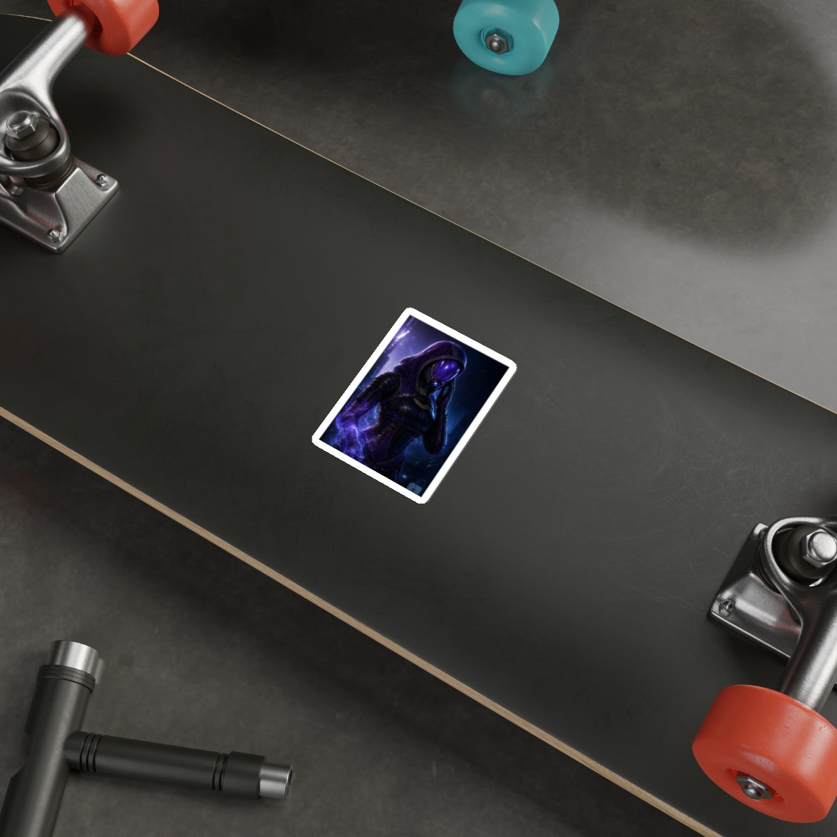 Behind the Mask — Tali'Zorah Fan Art Die-Cut Sticker | Mass Effect Decal