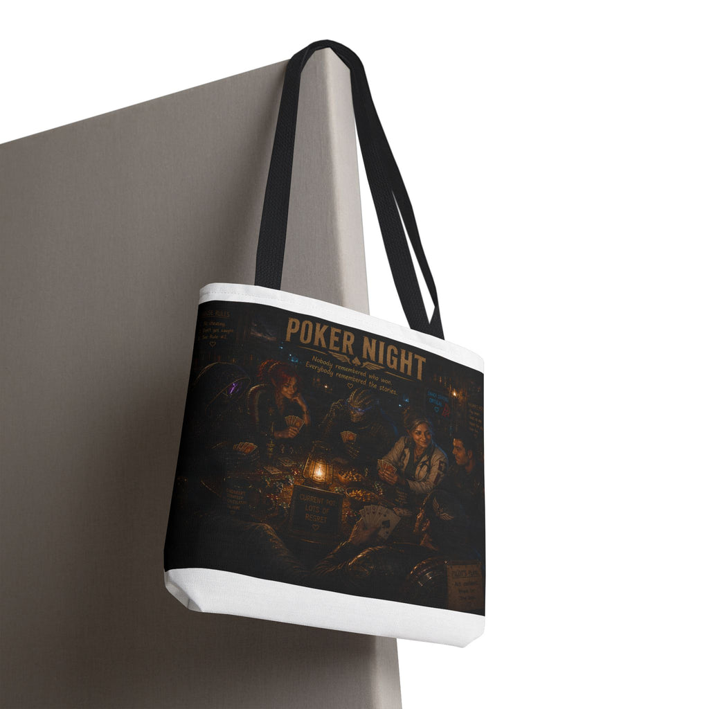 Poker Night Tote Bag — Vintage Casino Game Night Canvas Tote