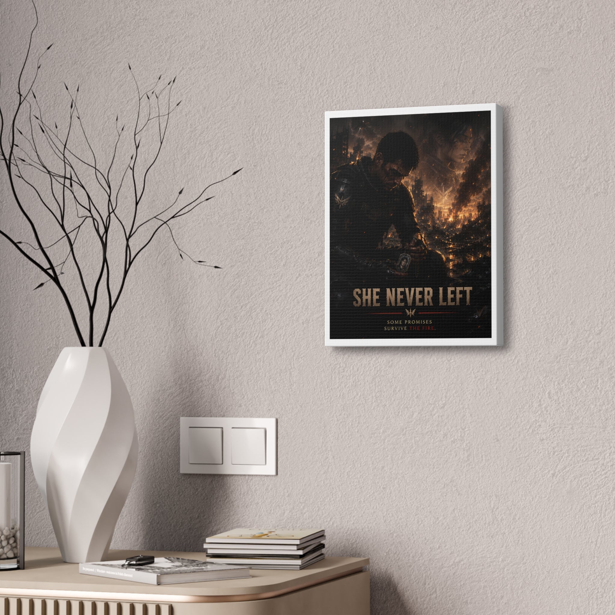 She Never Left — Canvas Wall Art