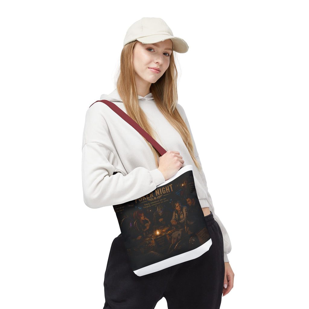 Poker Night Tote Bag — Vintage Casino Game Night Canvas Tote