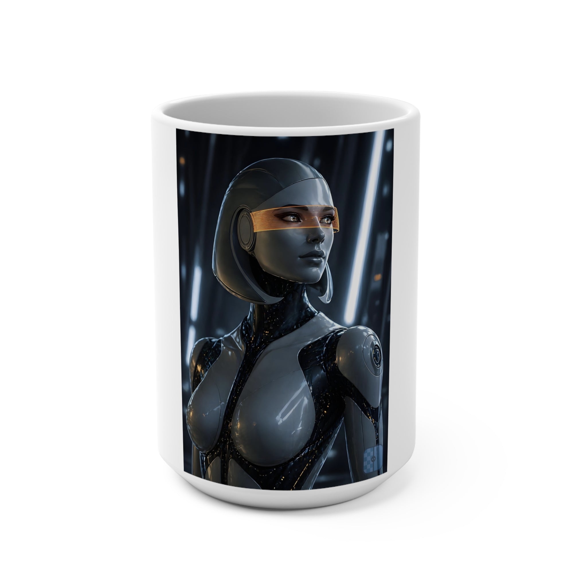 Synthetic Awakening — EDI Fan Art 15oz Ceramic Mug | Mass Effect