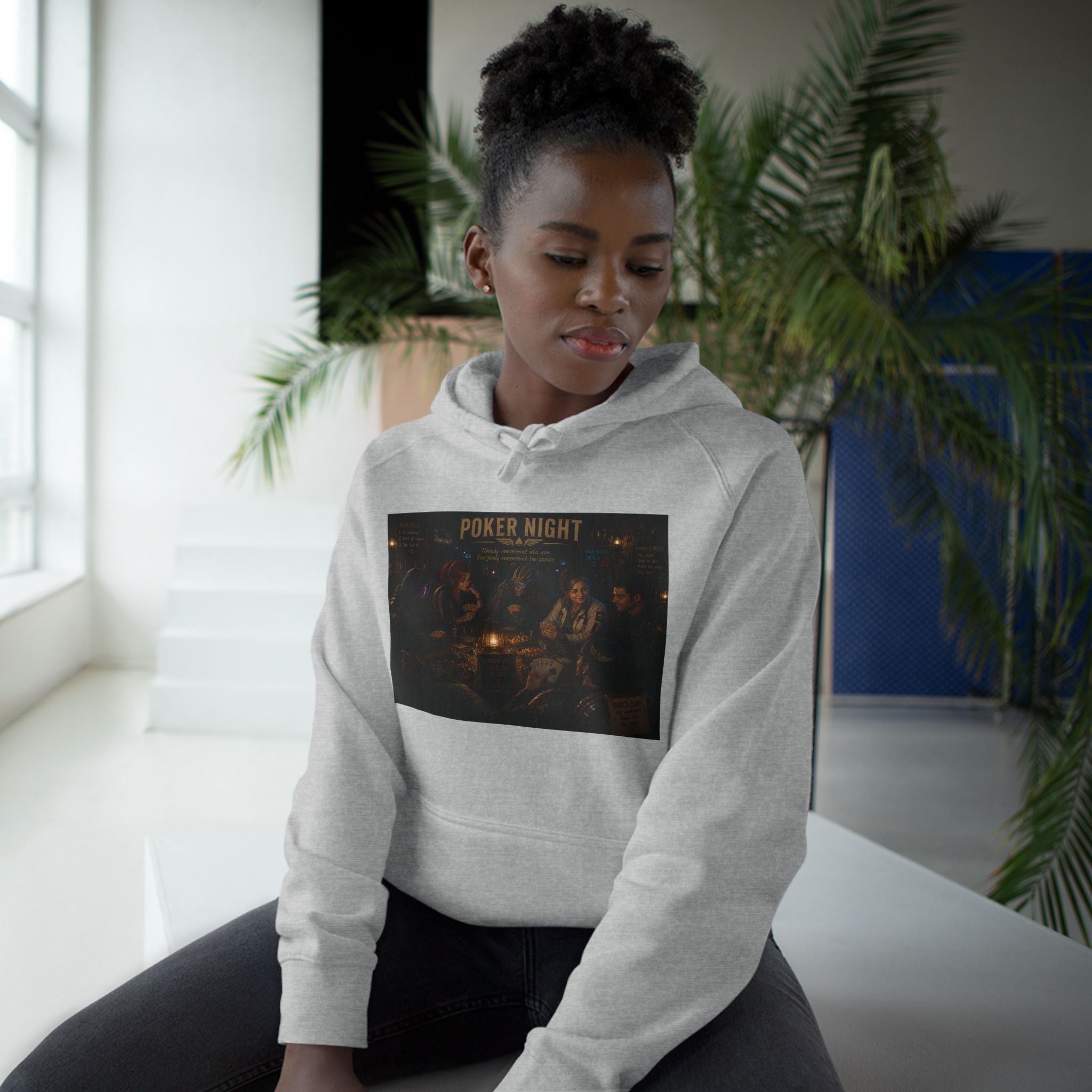 Poker Night Hoodie — Vintage Card Game Crew Sweatshirt