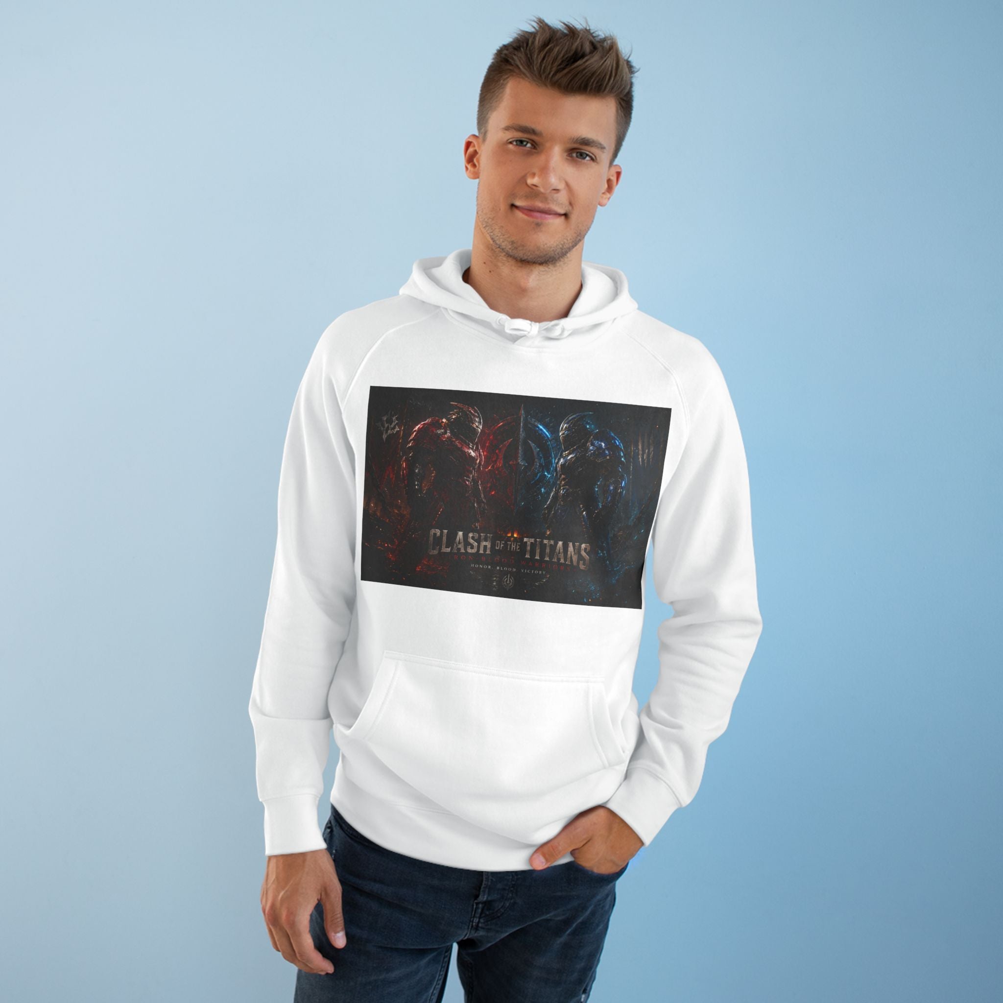 Clash of Titans Hoodie — Dual Dragon Battle Graphic Pullover