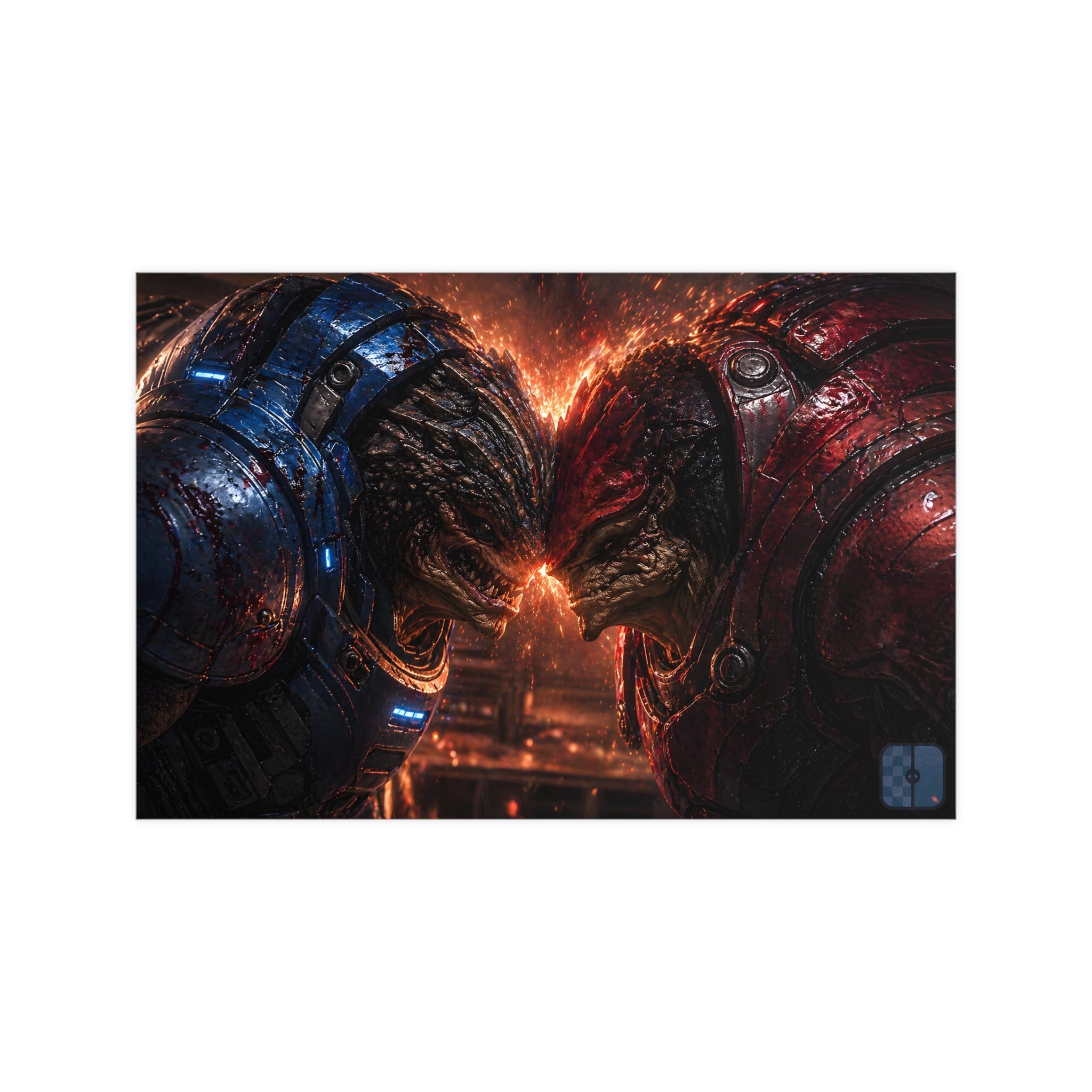 Clash of the Titans: Standoff — Krogan Warriors Fan Art Matte Poster | Mass Effect Wall Art