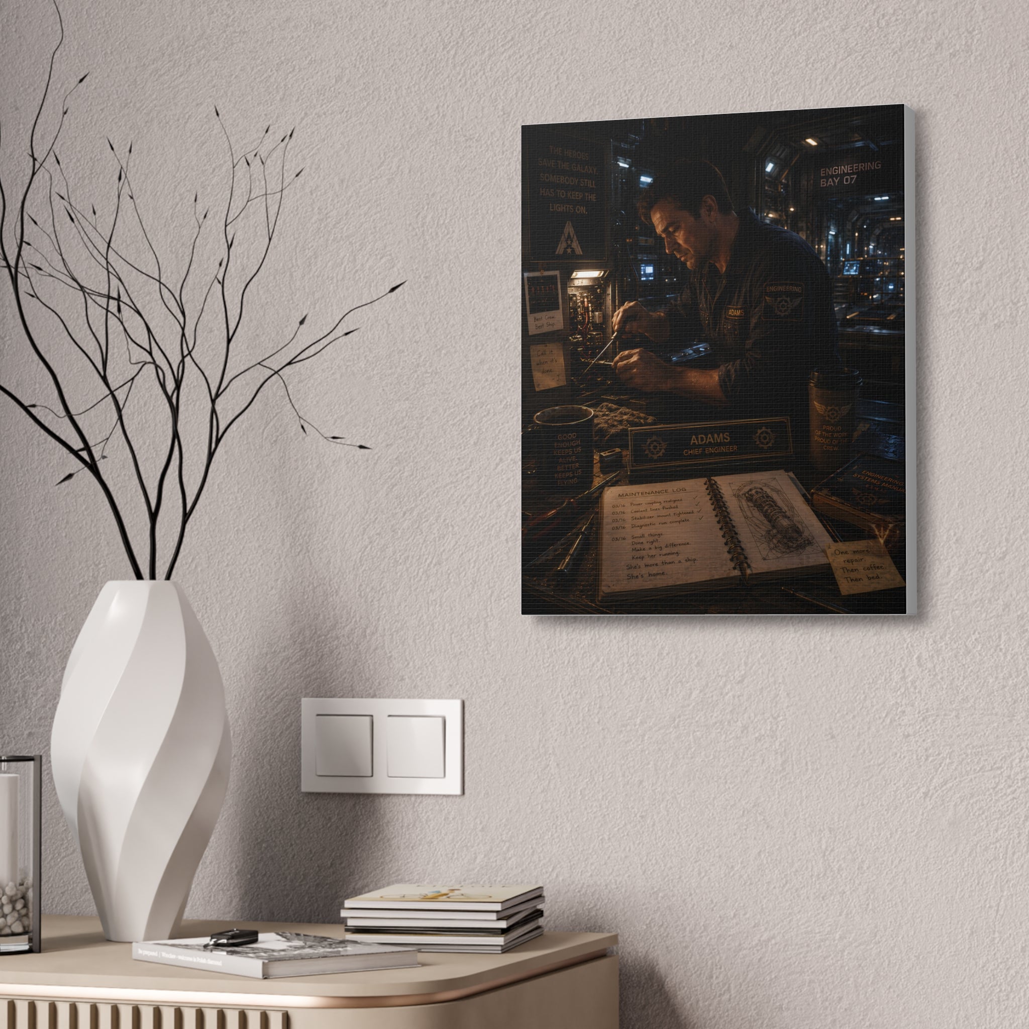 One More Repair — Canvas Wall Art