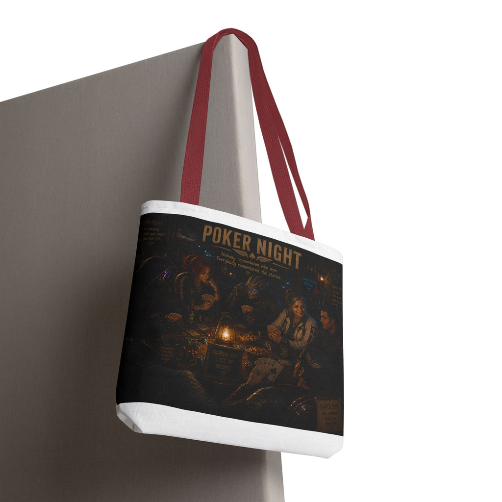 Poker Night Tote Bag — Vintage Casino Game Night Canvas Tote