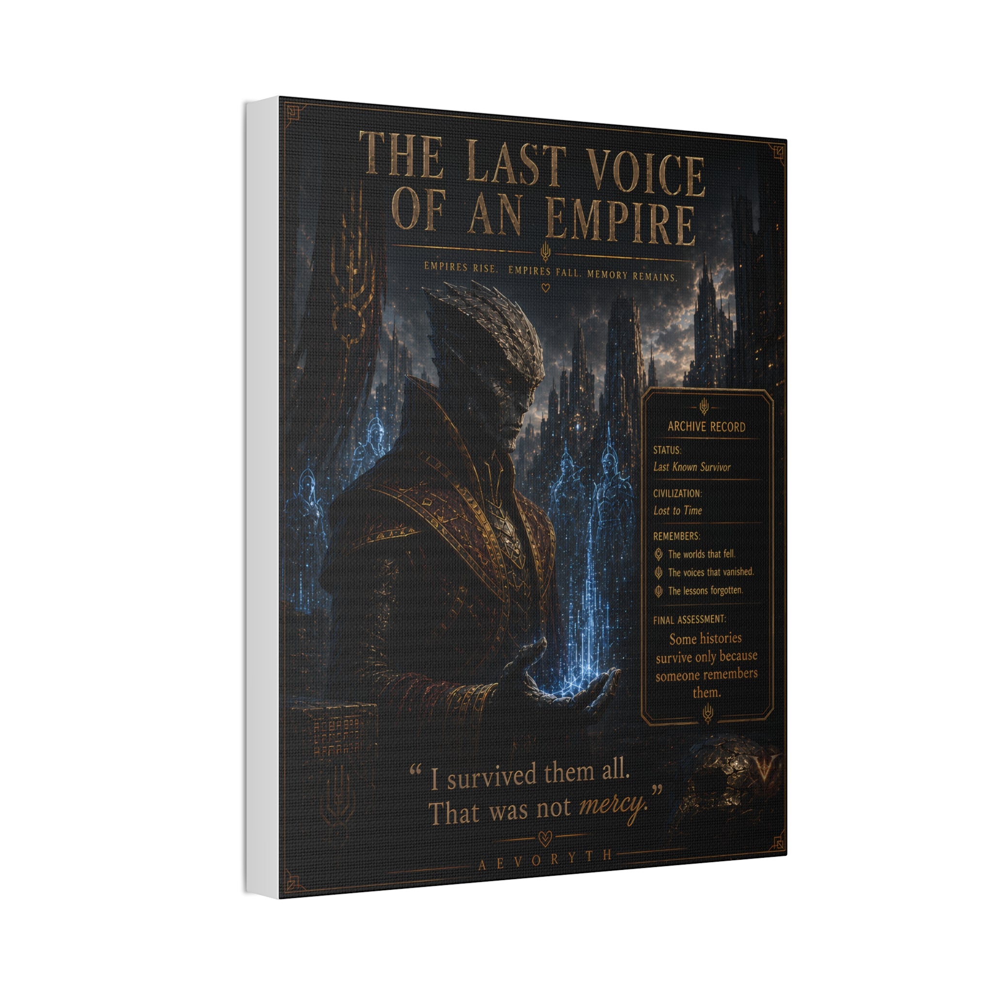 The Last Voice of an Empire — Canvas Wall Art