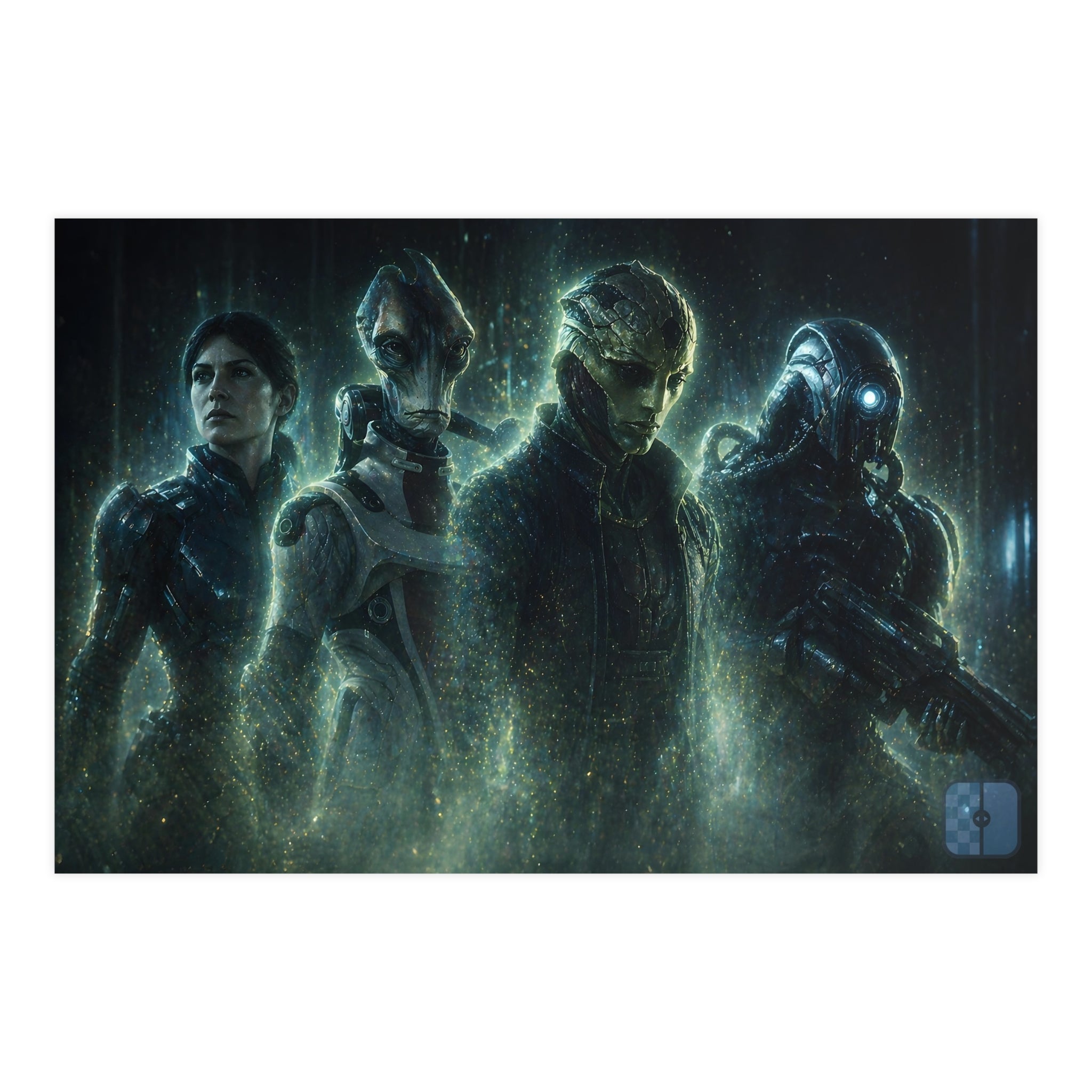 Fallen Not Gone — Mass Effect Squad Fan Art Matte Poster | Wall Art