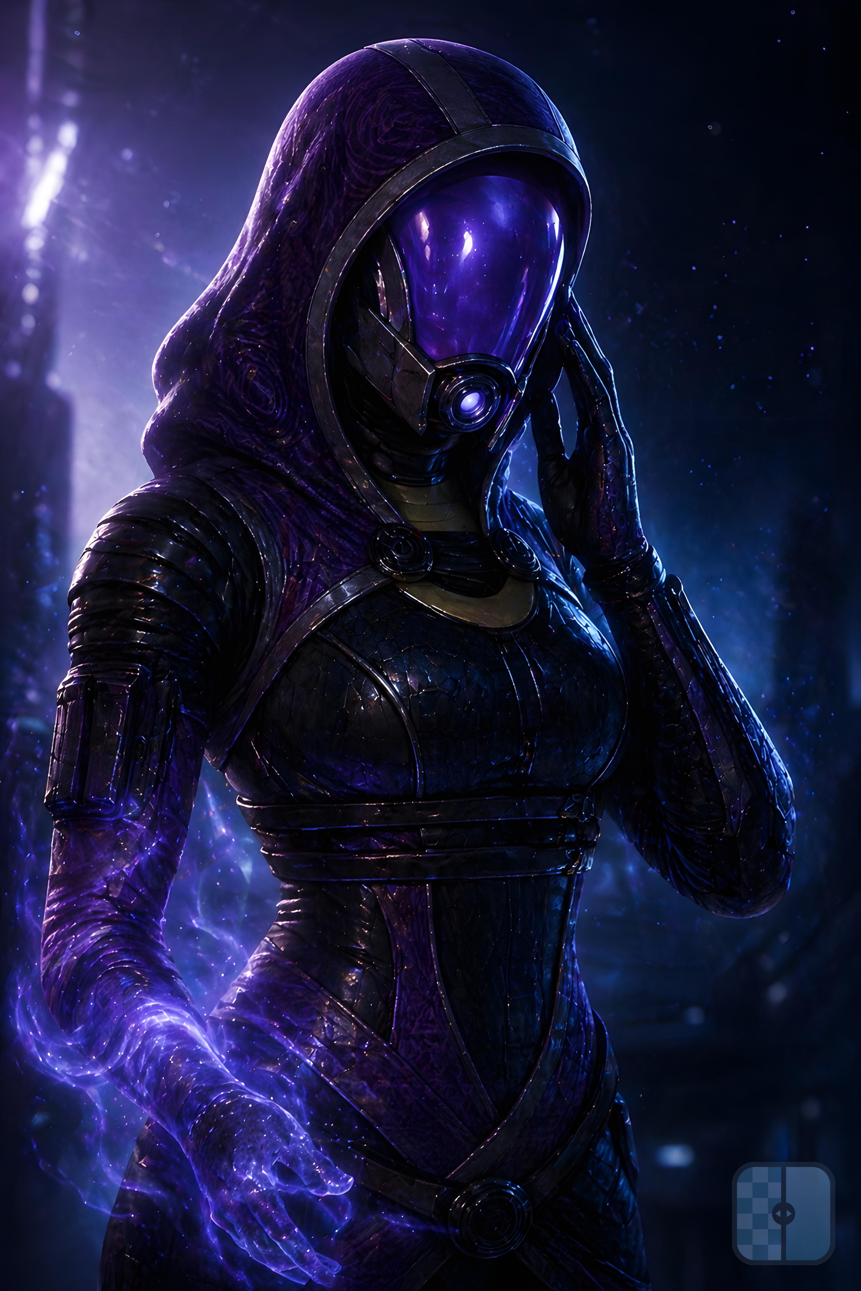 Behind the Mask — Tali'Zorah Fan Art Print | Sci-Fi Wall Art