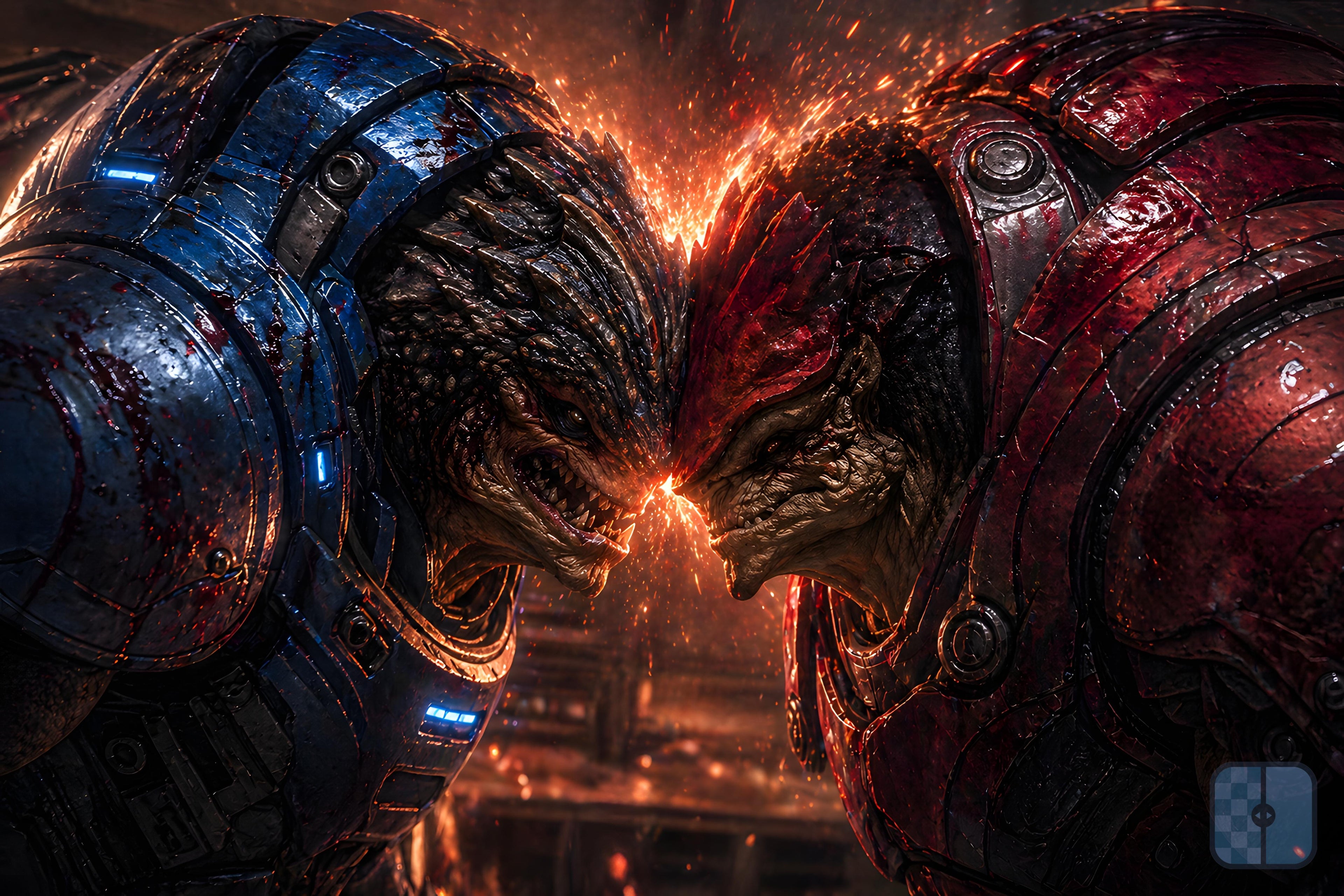 Clash of the Titans — Krogan Warriors Fan Art Print | Mass Effect Wall Art